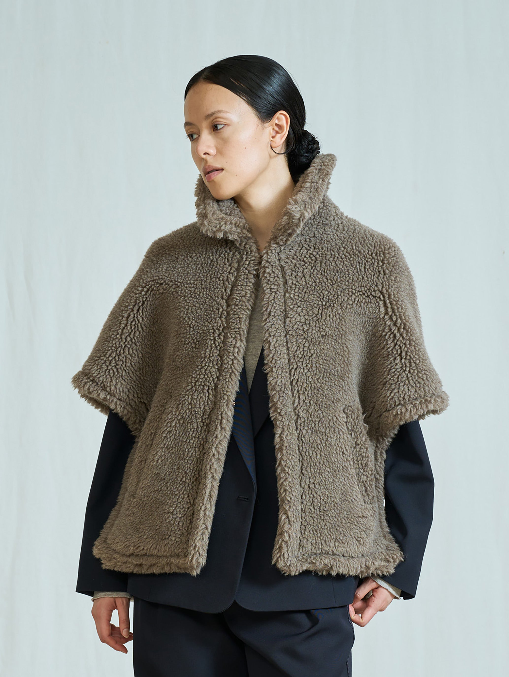 【予約商品】WOOLファーポンチョ TBFA-083