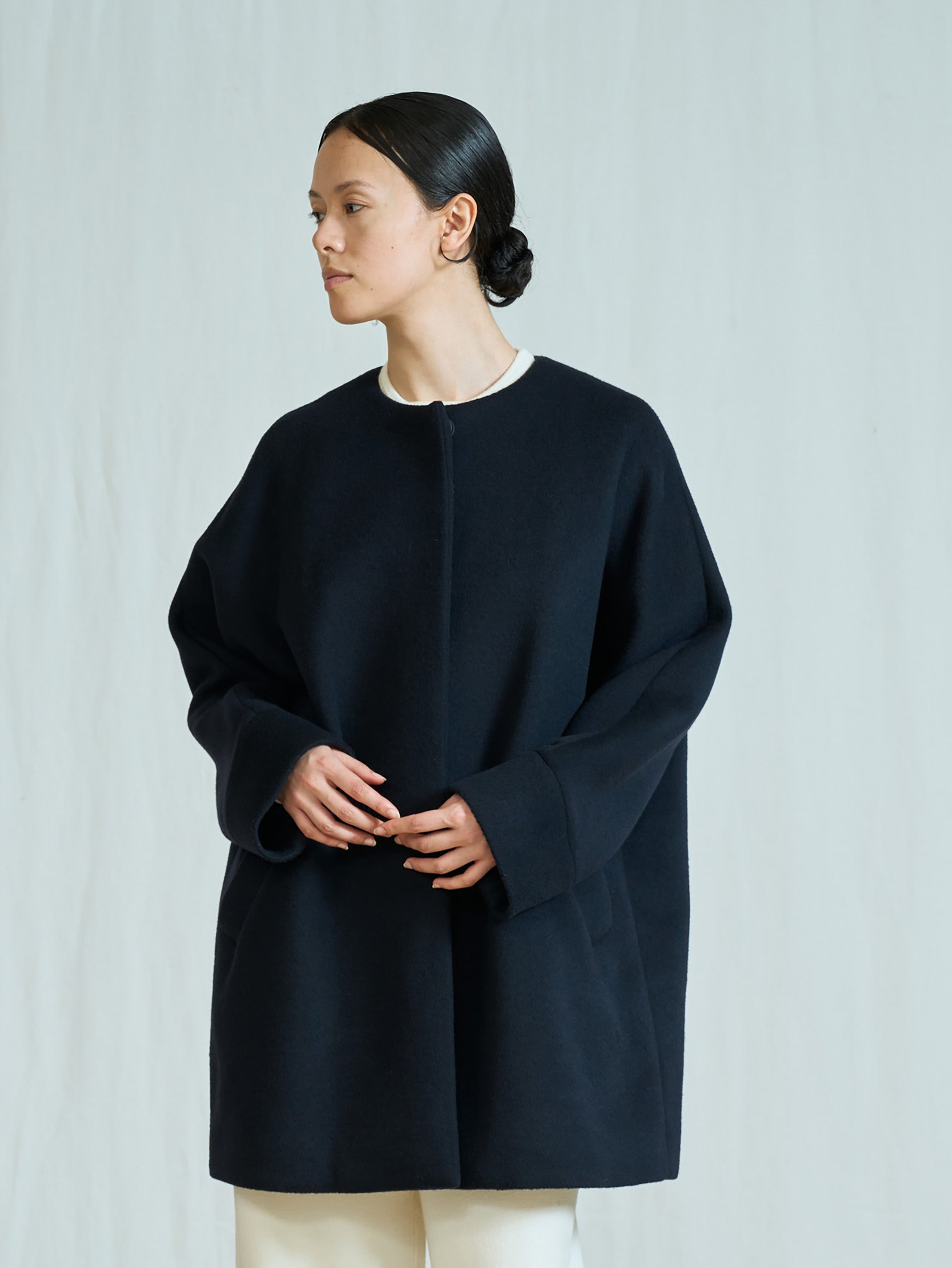 【予約商品】ノーカラーテントコート TBFA-204