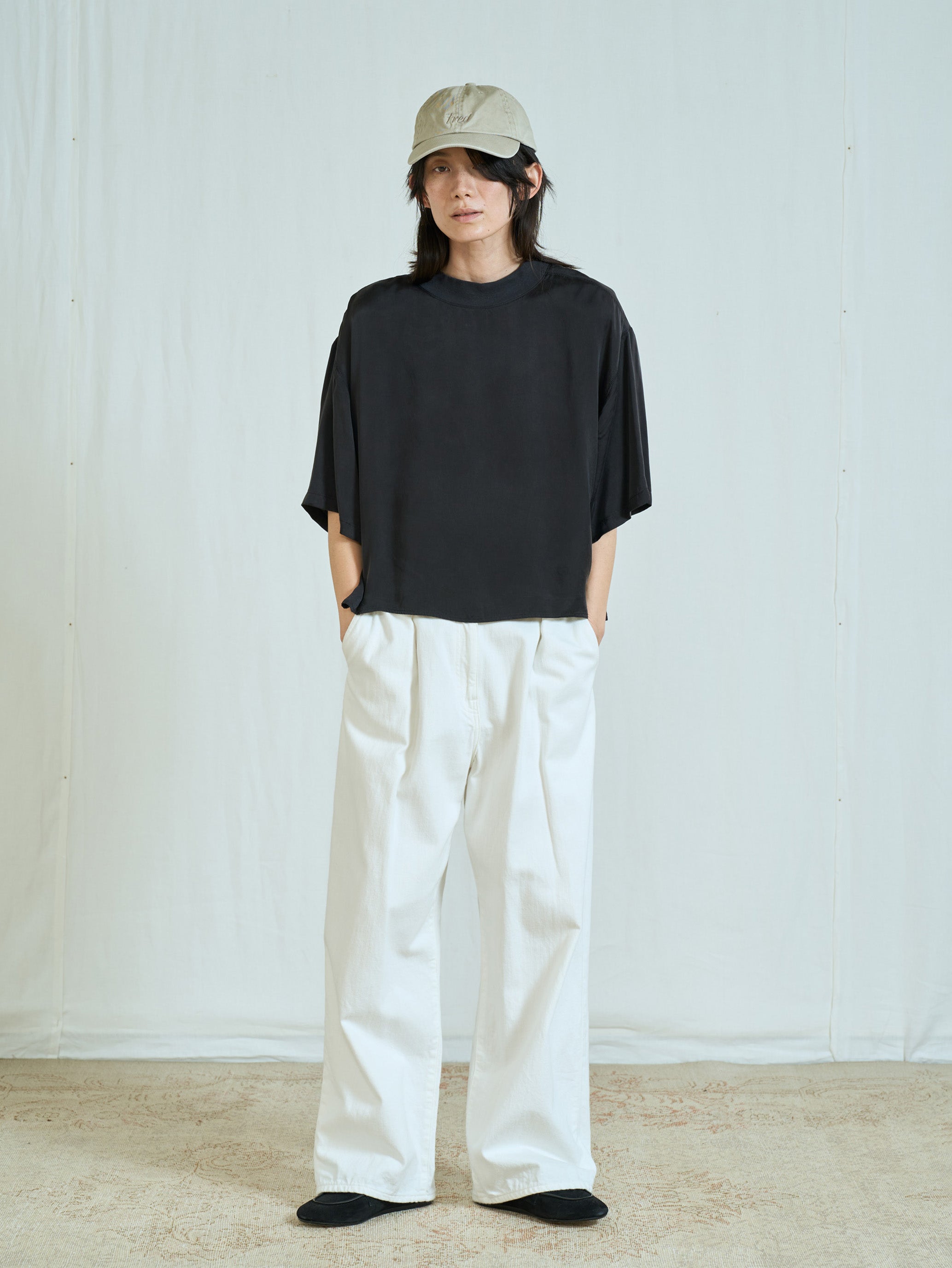 キュプラフィブリルTシャツブラウス TBFA-153