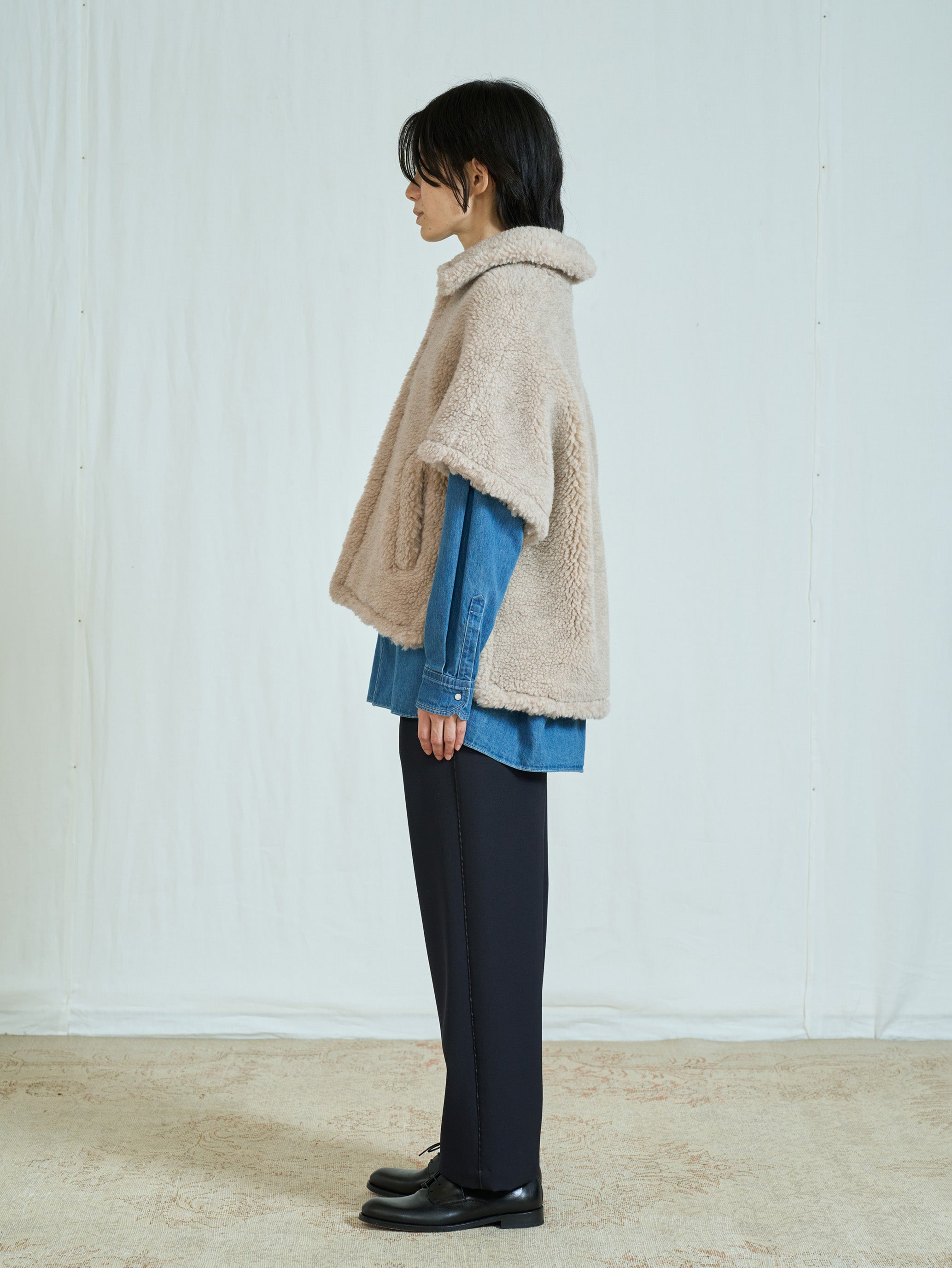 【予約商品】WOOLファーポンチョ TBFA-083