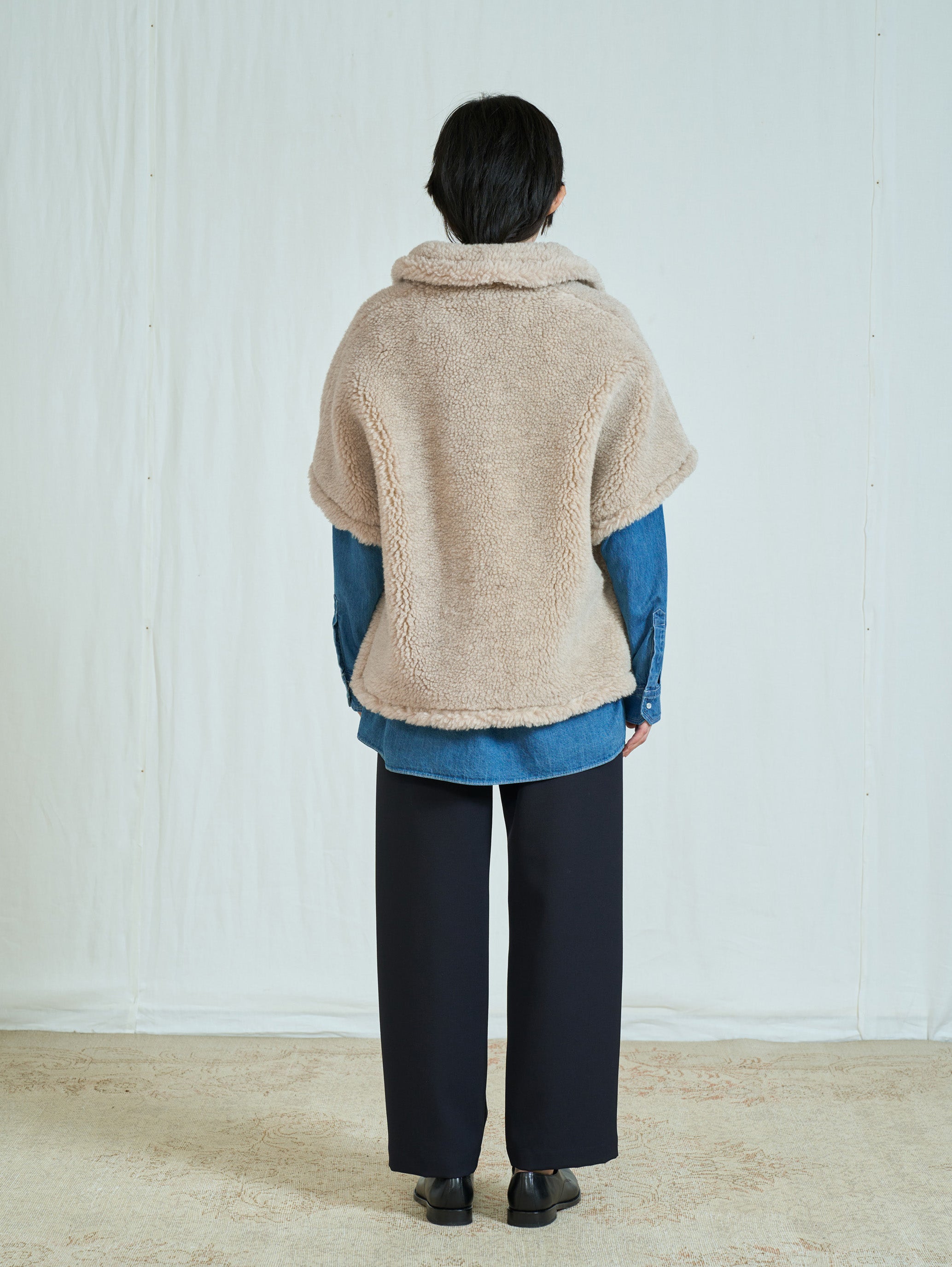 【予約商品】WOOLファーポンチョ TBFA-083