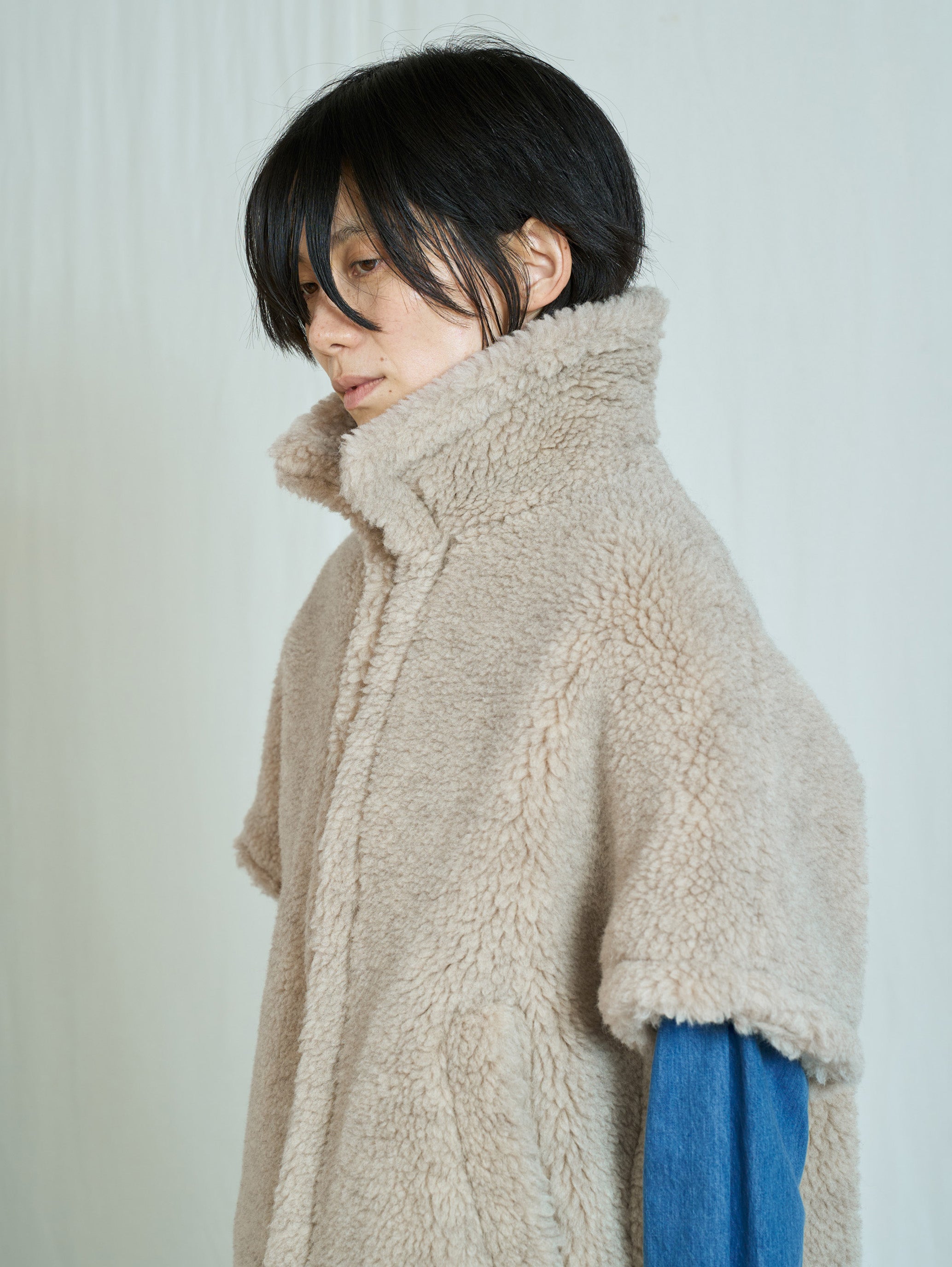 【予約商品】WOOLファーポンチョ TBFA-083