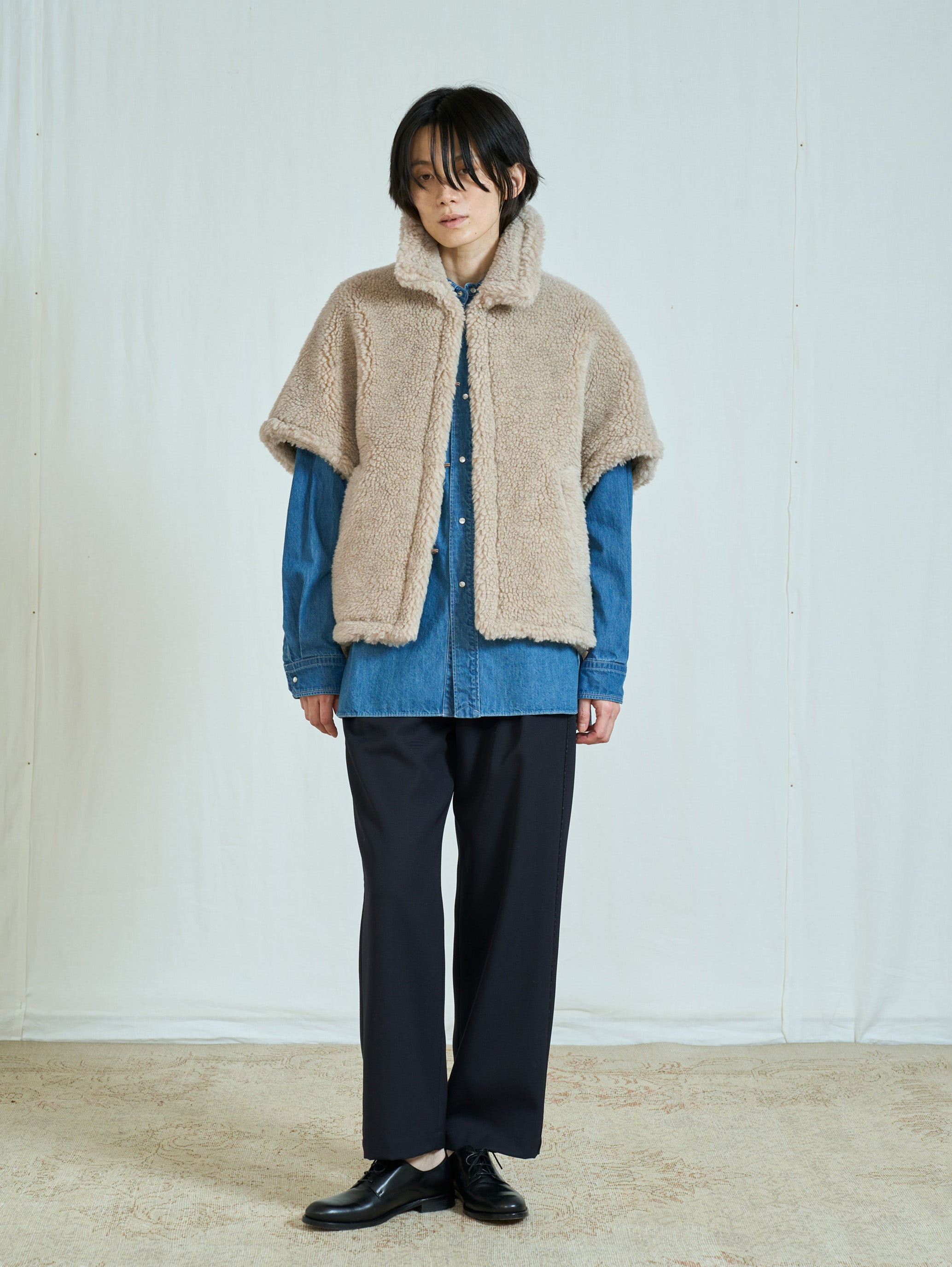 【予約商品】WOOLファーポンチョ TBFA-083