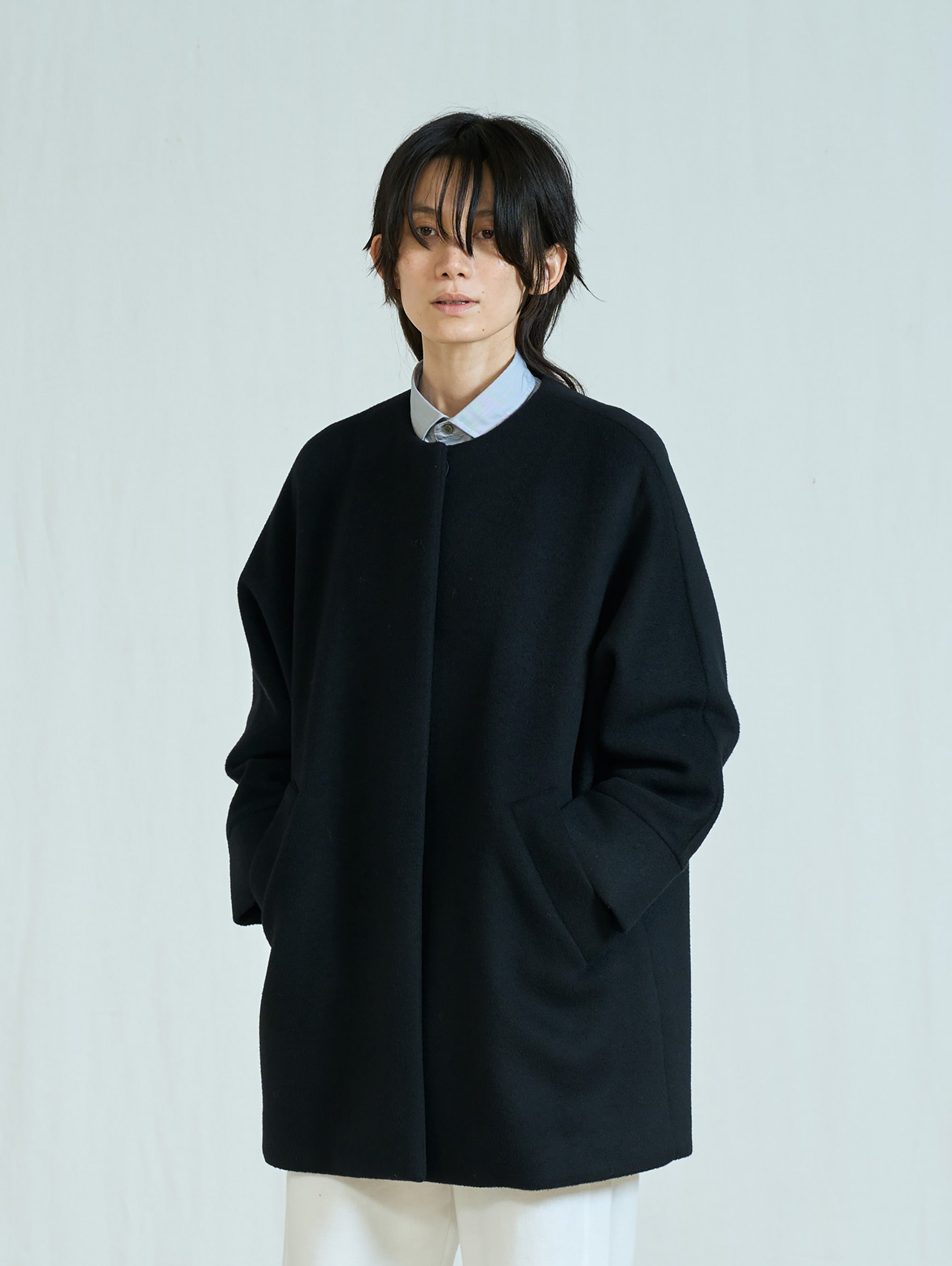 【予約商品】ノーカラーテントコート TBFA-204