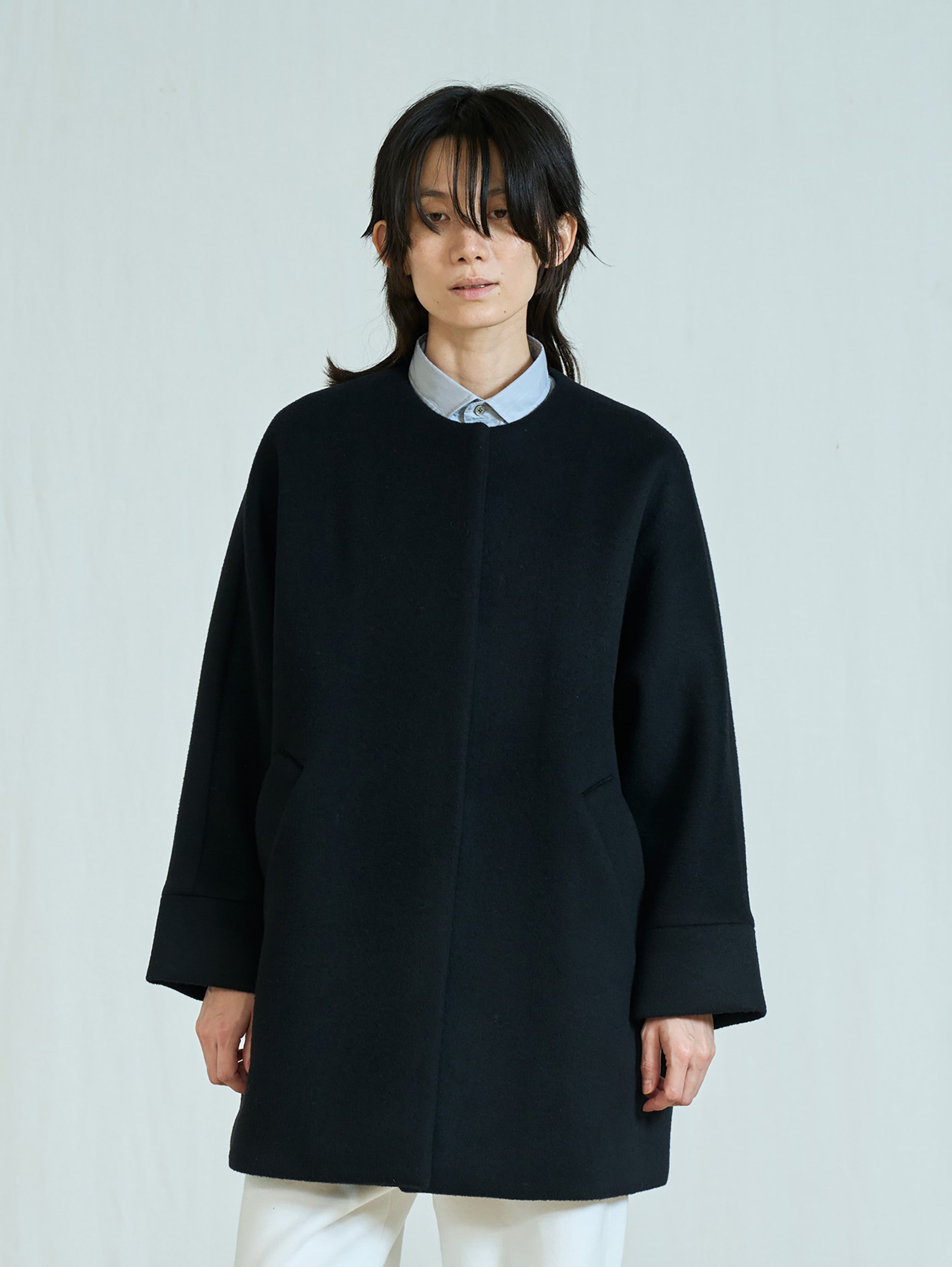 【予約商品】ノーカラーテントコート TBFA-204