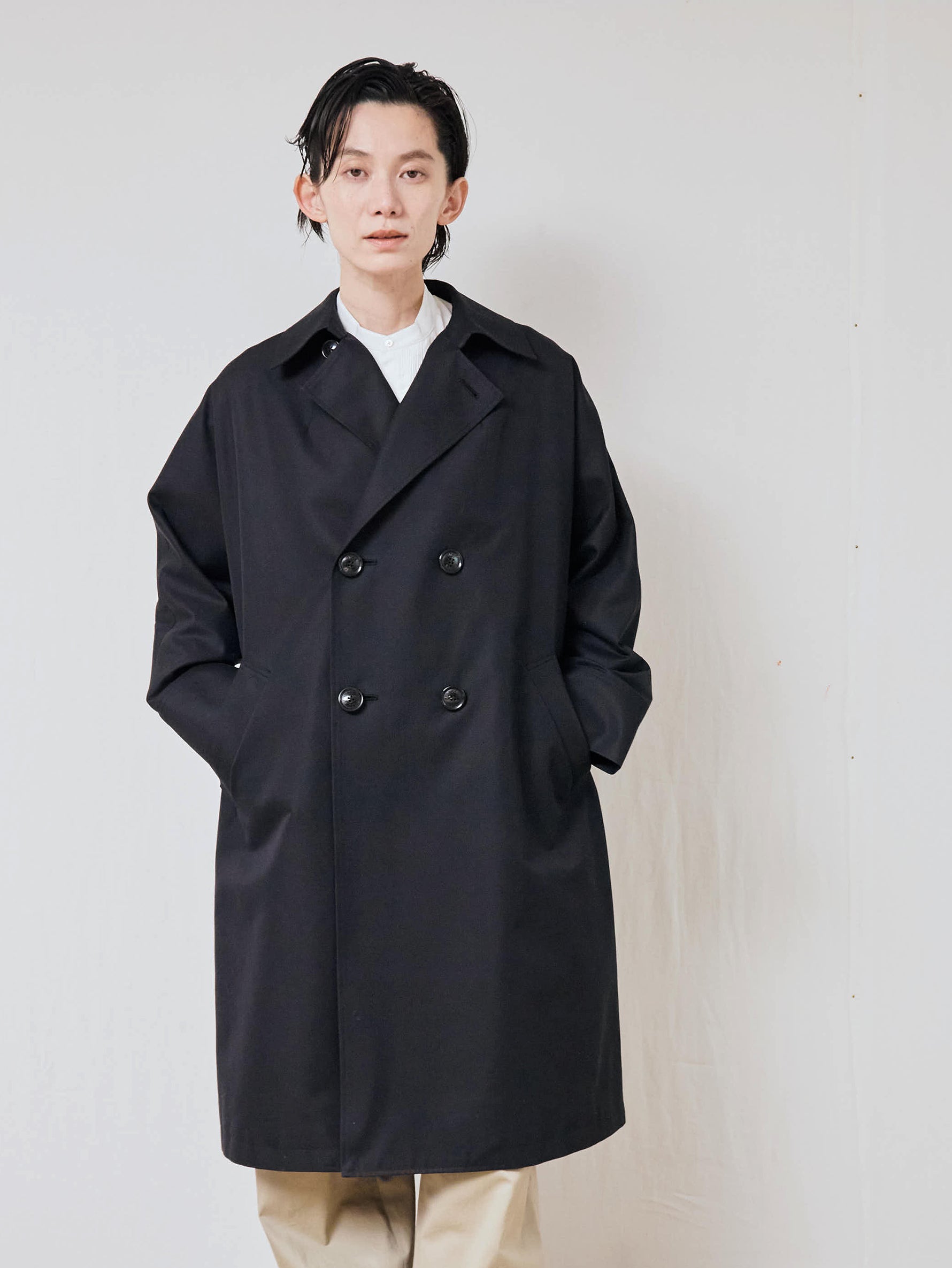 TICCA日本製 リバーシブルトレンチコート リバーシブルステンカラーコートクラシックUNI/TBBA-002