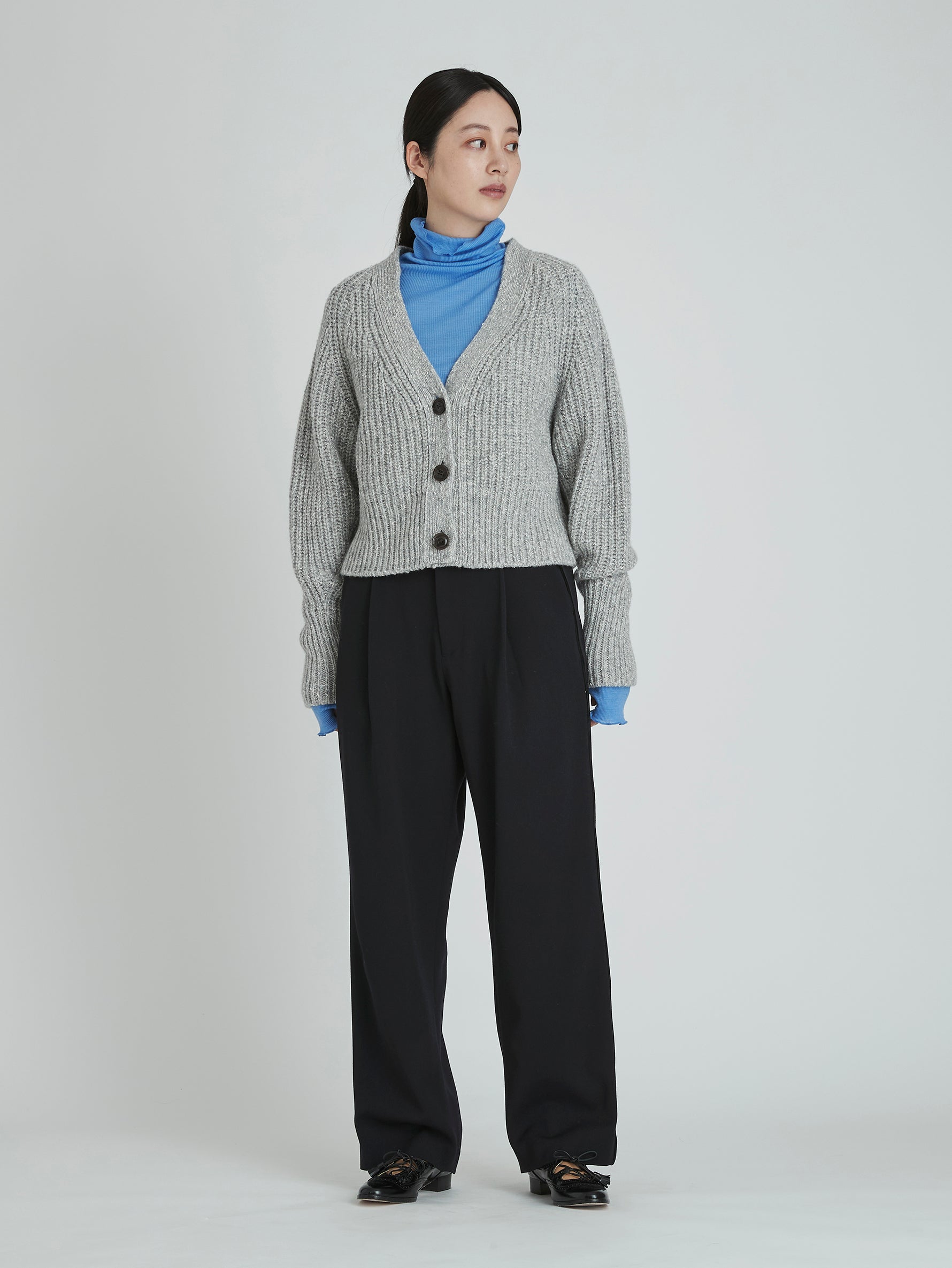 美品 ティッカ 日本製 ウール Vネック ロングニットカーディガン 茶色ブラウン カーディガン Vネックニットカーディガン レディース : ZOZOTOWN