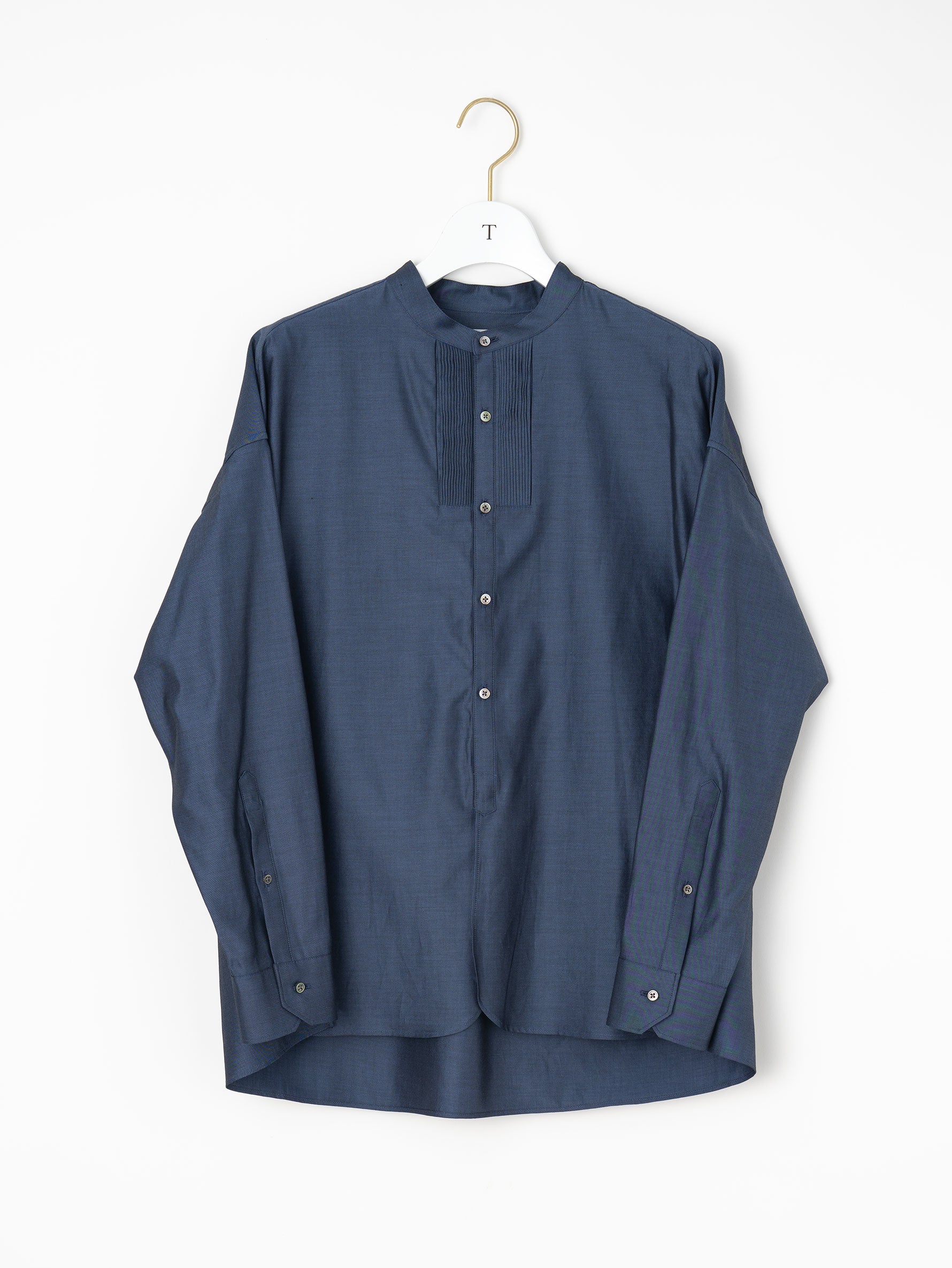 【予約商品】ピンタックノーカラーシャツ TBFS-002