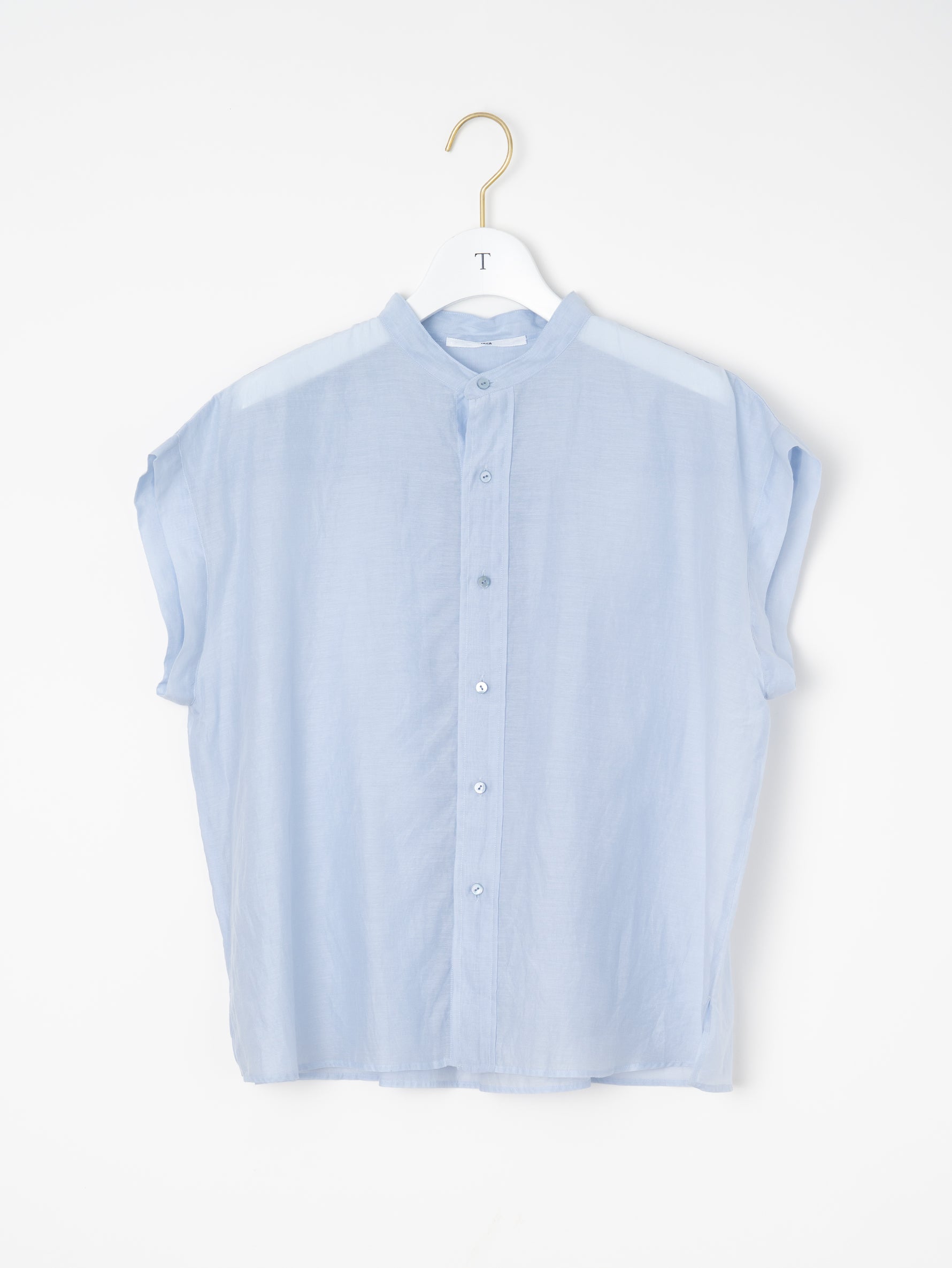 コットンシルクフレンチシャツブラウス TBFS-111