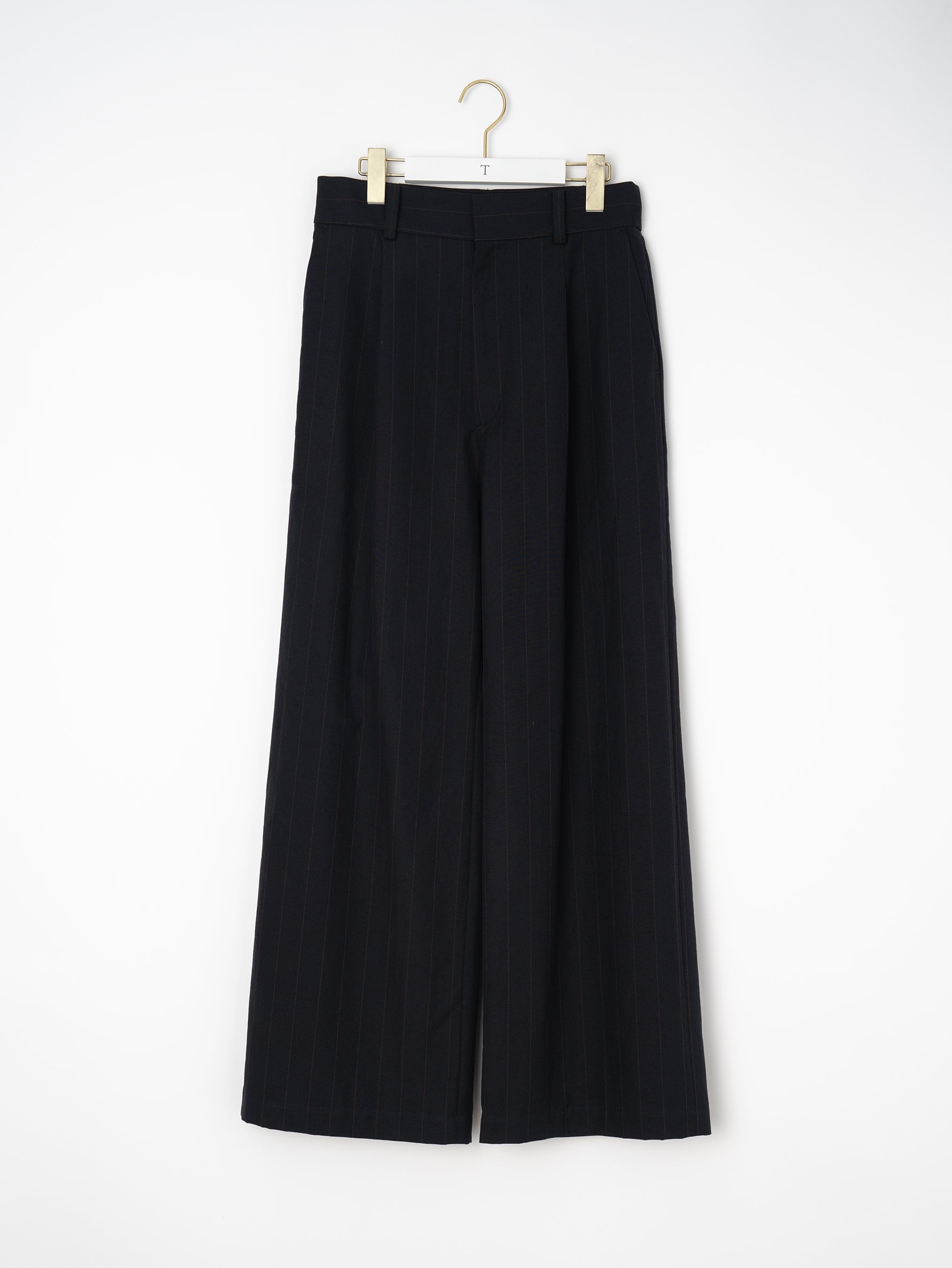 【予約商品】コットンシルクラミータックワイドパンツ TBFS-143