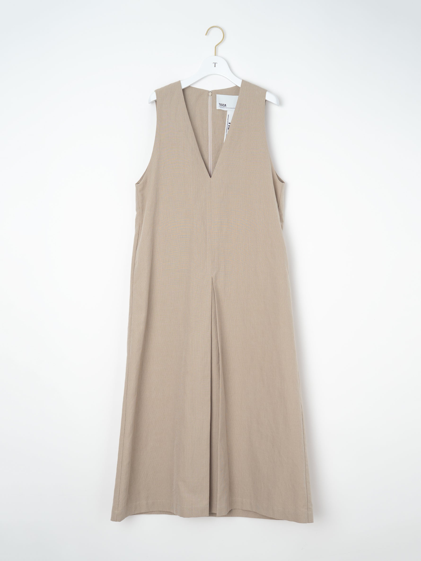 コットンシルクラミーノースリーブワンピース TBFS-144