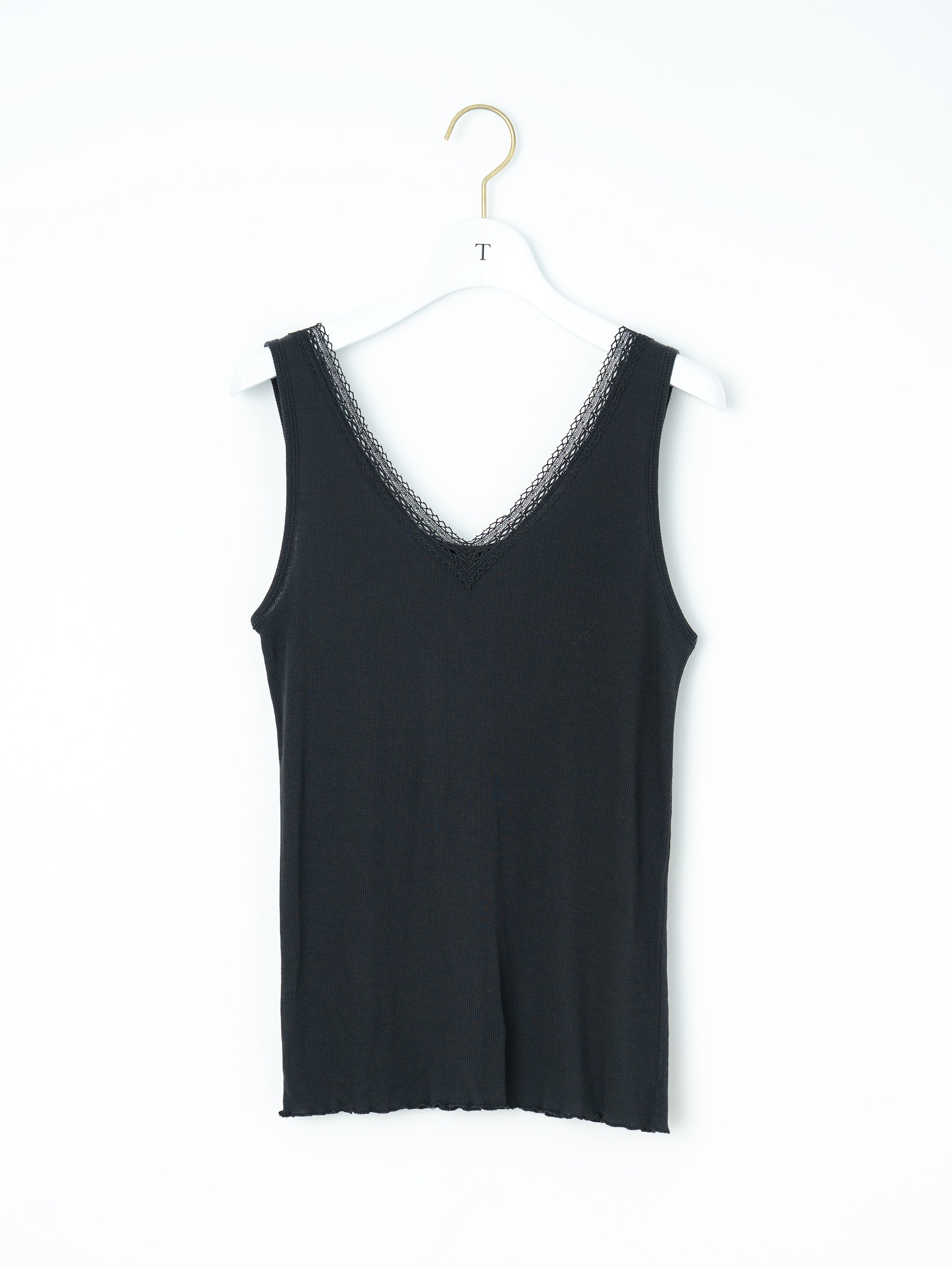 コットンシルク2wayレースタンクトップ  TBFS-182