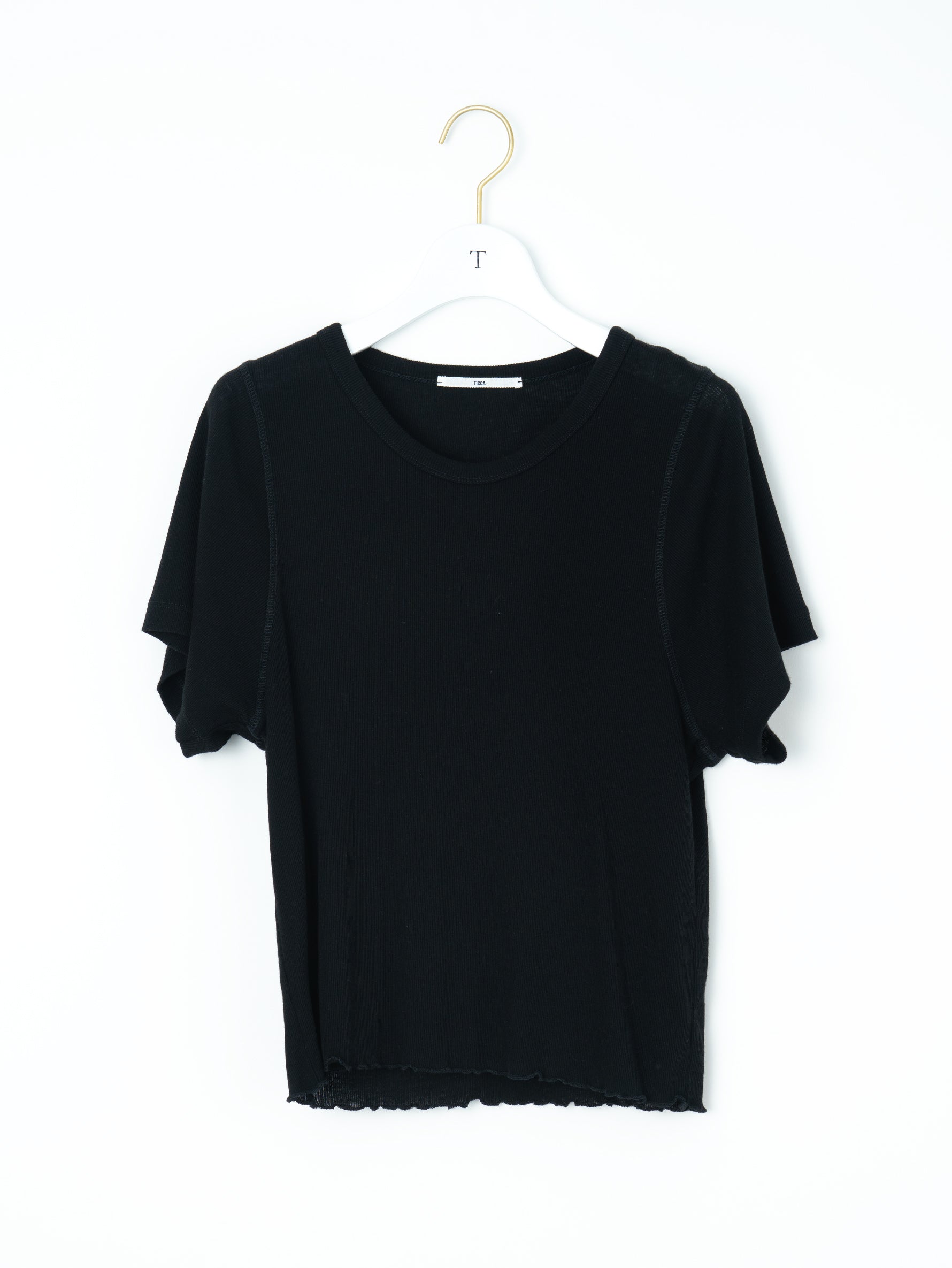 コットンシルククルーネック半袖Tシャツ TBFS-183