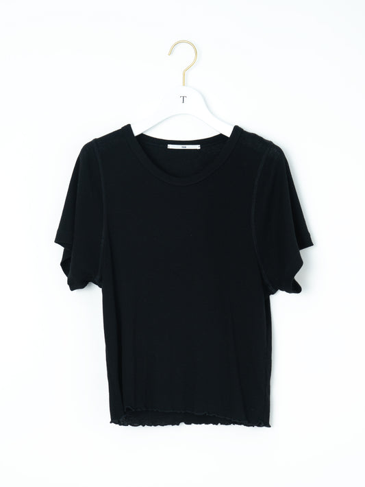 コットンシルククルーネック半袖Tシャツ TBFS-183