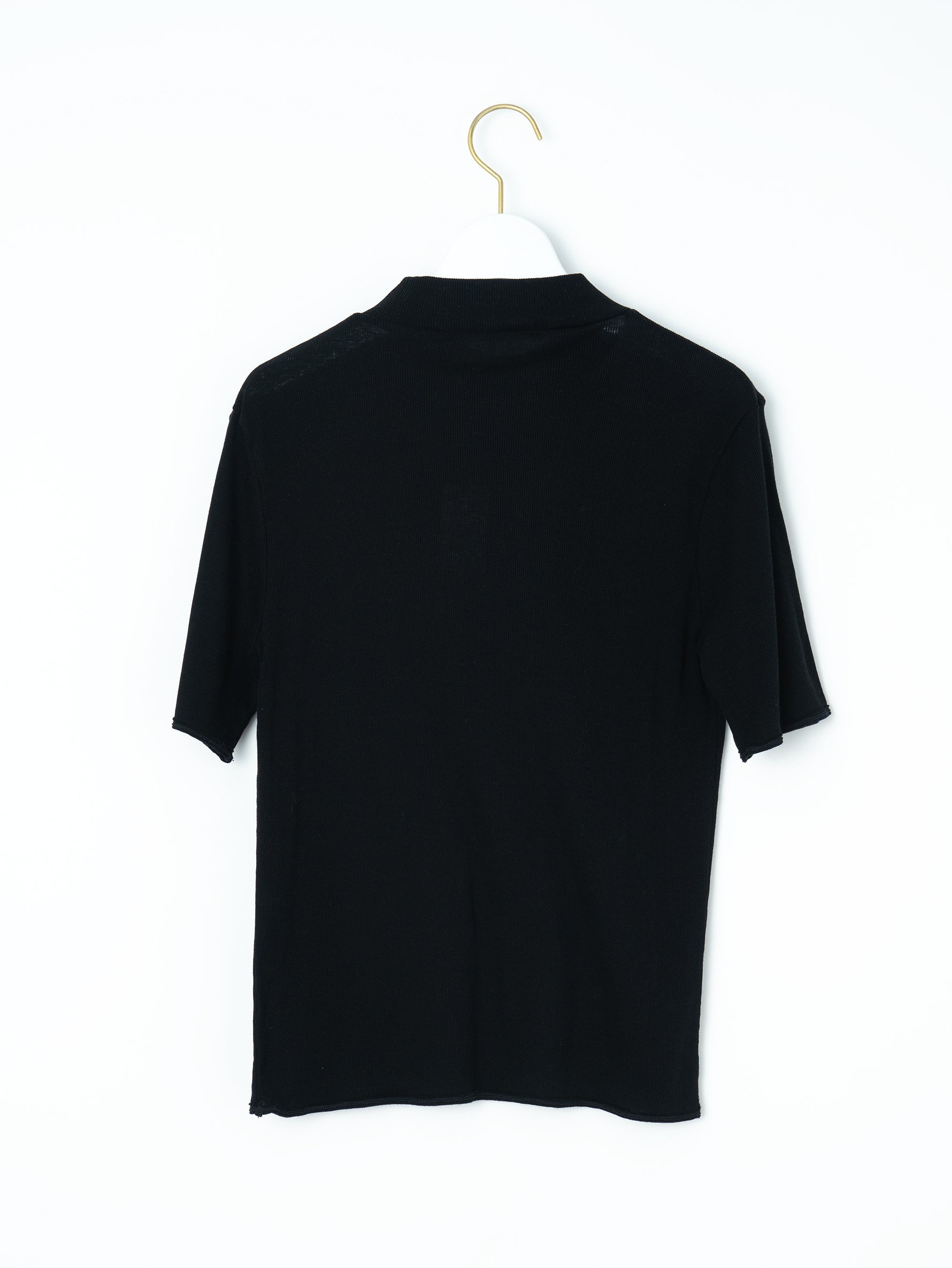 コットンシルクハイネック半袖Tシャツ TBFS-184