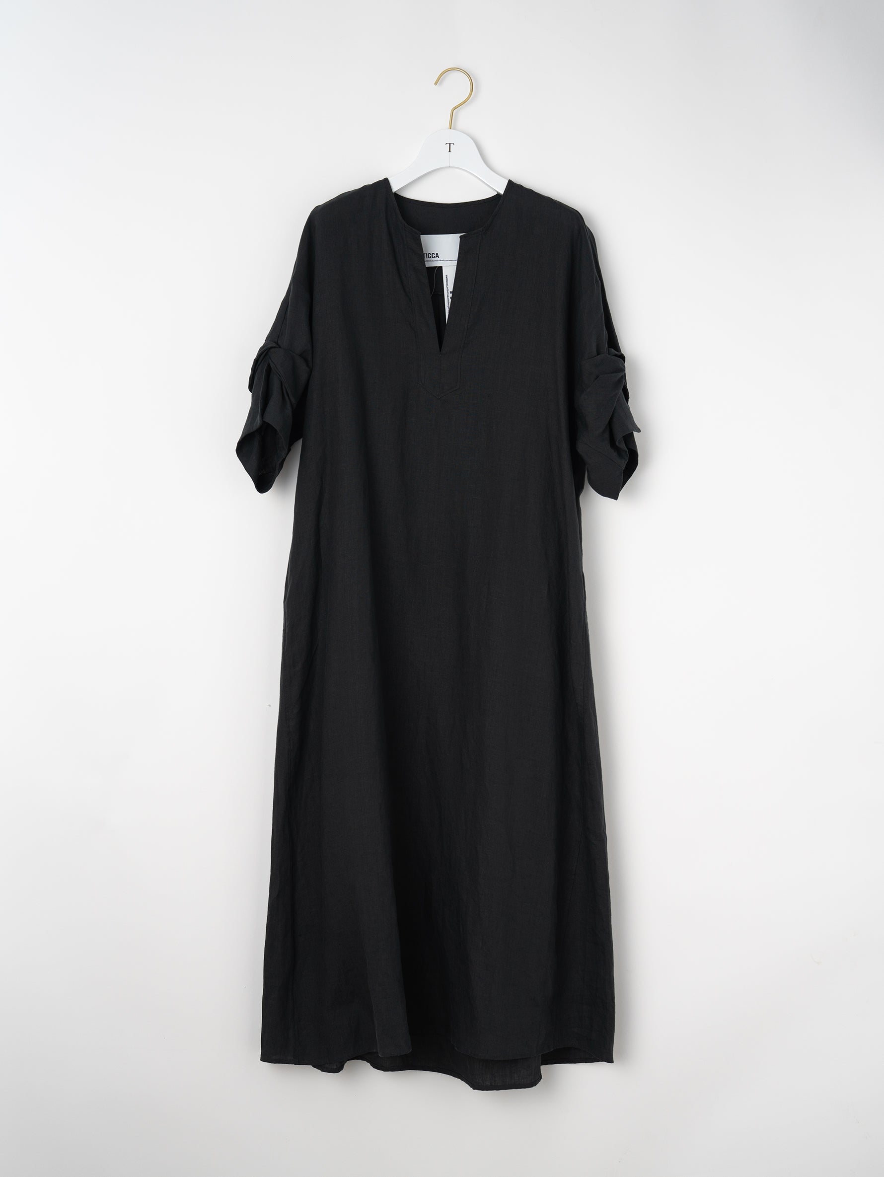 【予約商品】リネンツイストスリーブワンピース TBFS-405