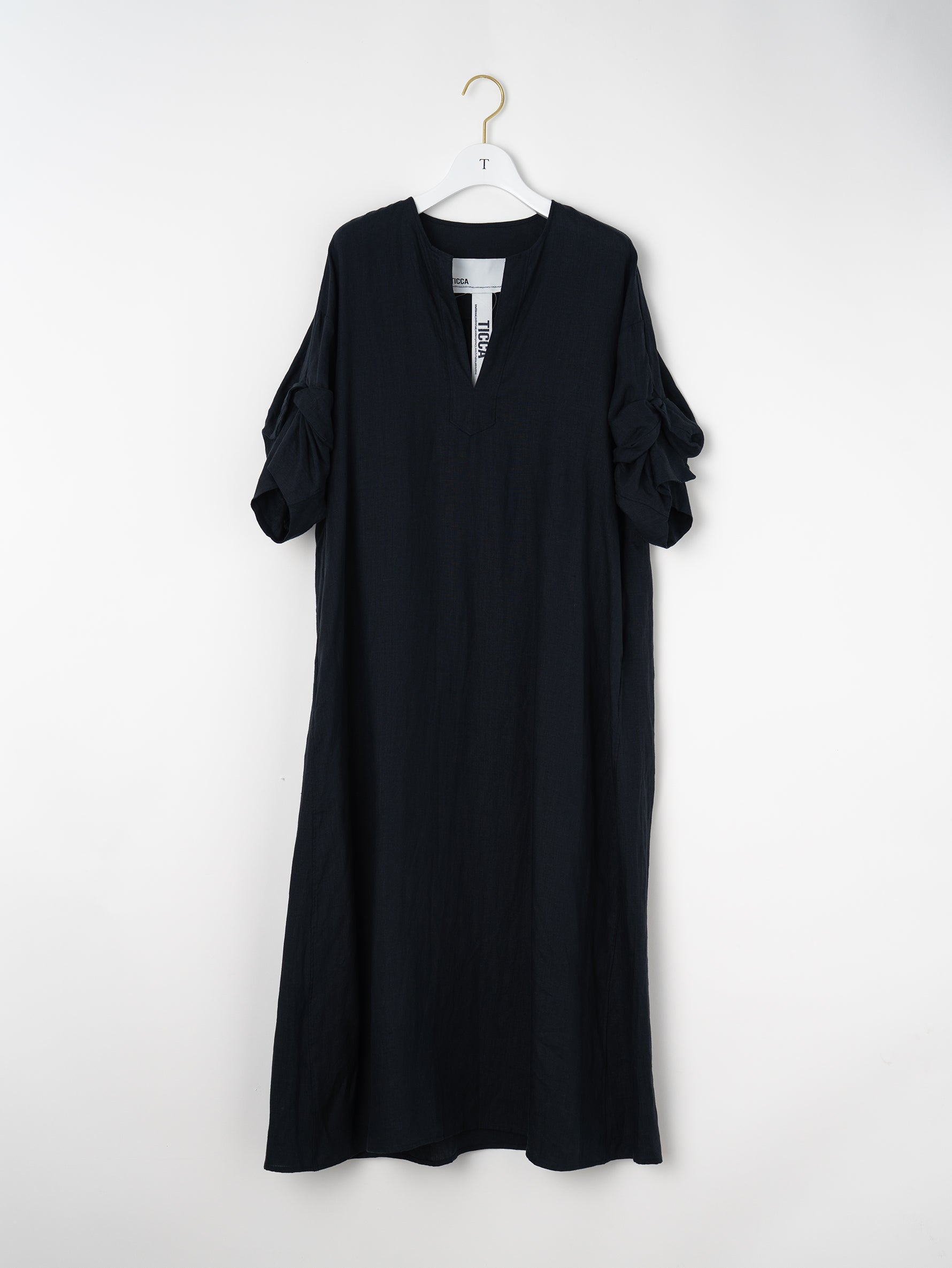 【予約商品】リネンツイストスリーブワンピース TBFS-405