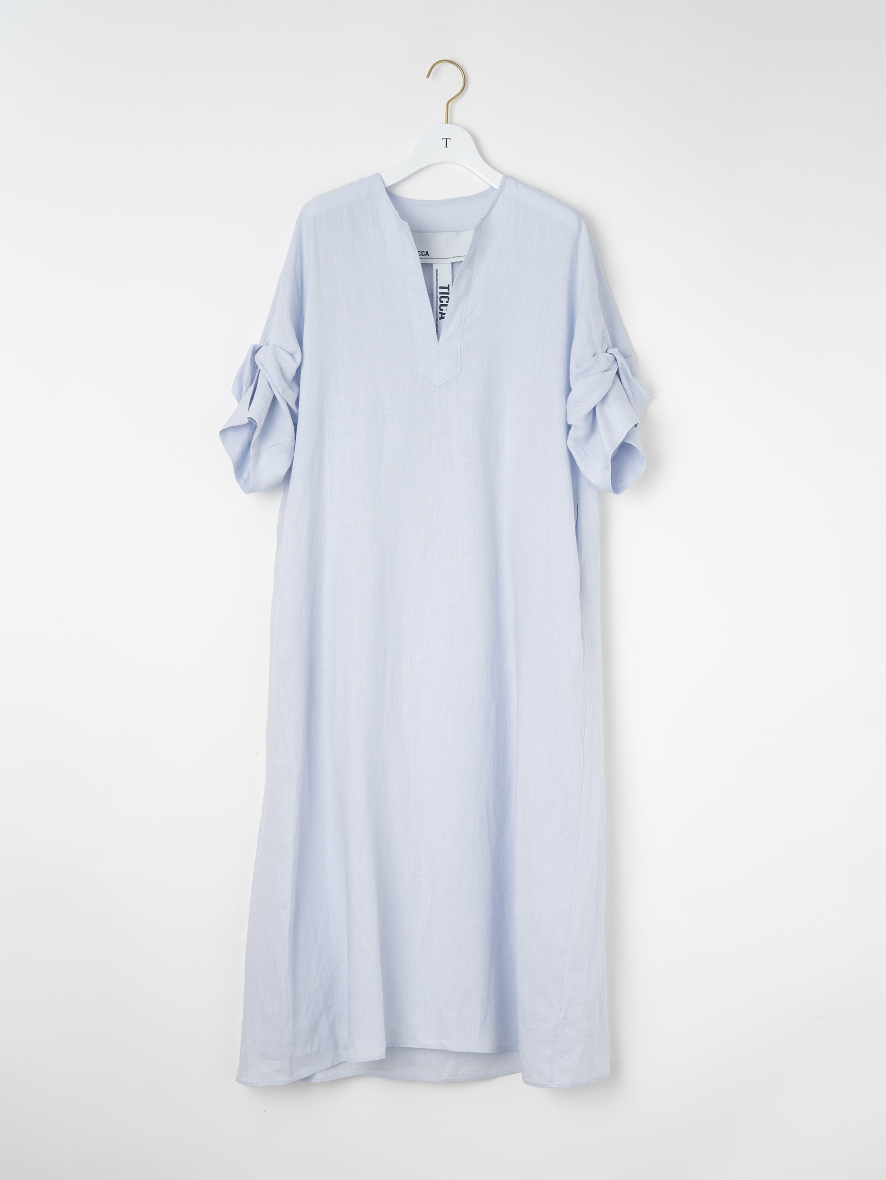 【予約商品】リネンツイストスリーブワンピース TBFS-405