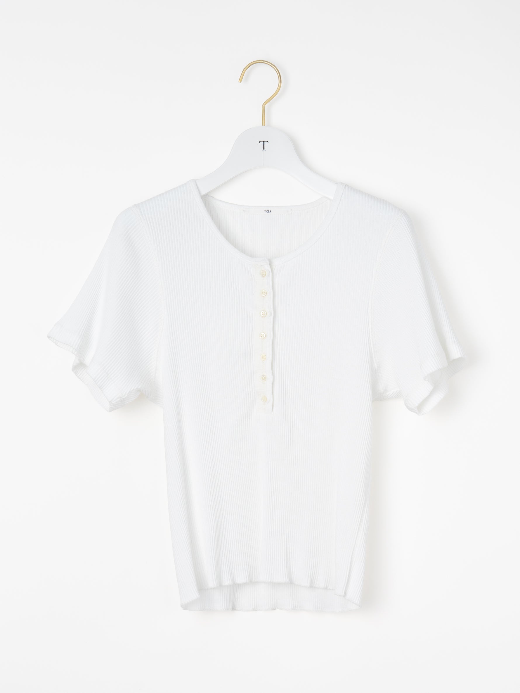 【予約商品】スーピマテレコヘンリーネック半袖PO TBFS-463