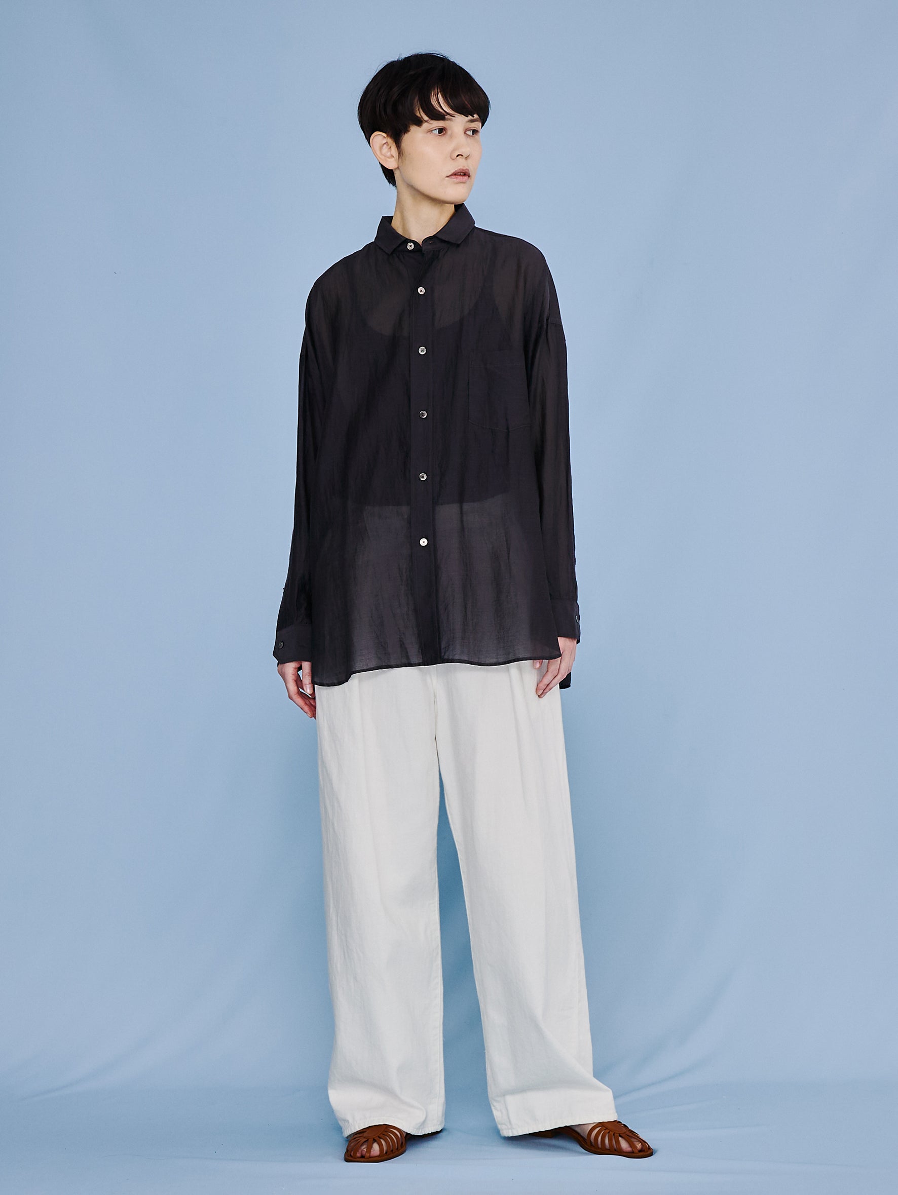 ke様　TICCA｜セルロースシルクシャツブラウス　ブラック　フリー レディース ke様 TICCA｜セルロースシルクシャツブラウス ブラック フリー