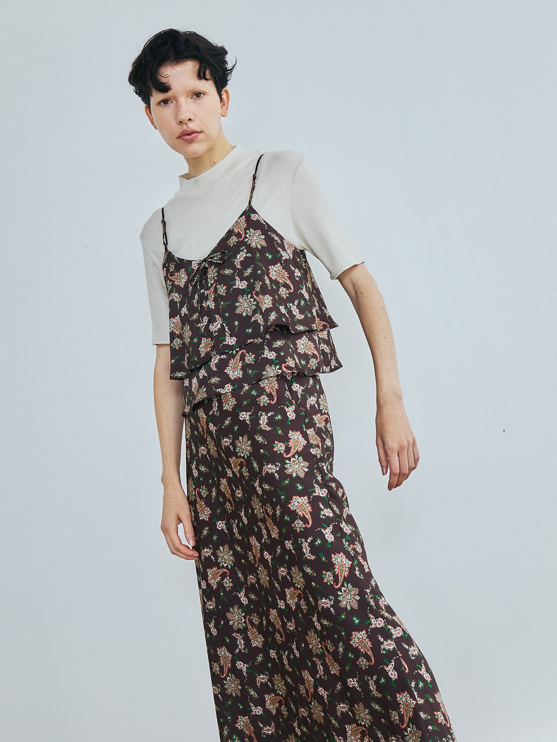 ペイズリープリントタイトスカート TBFS-093