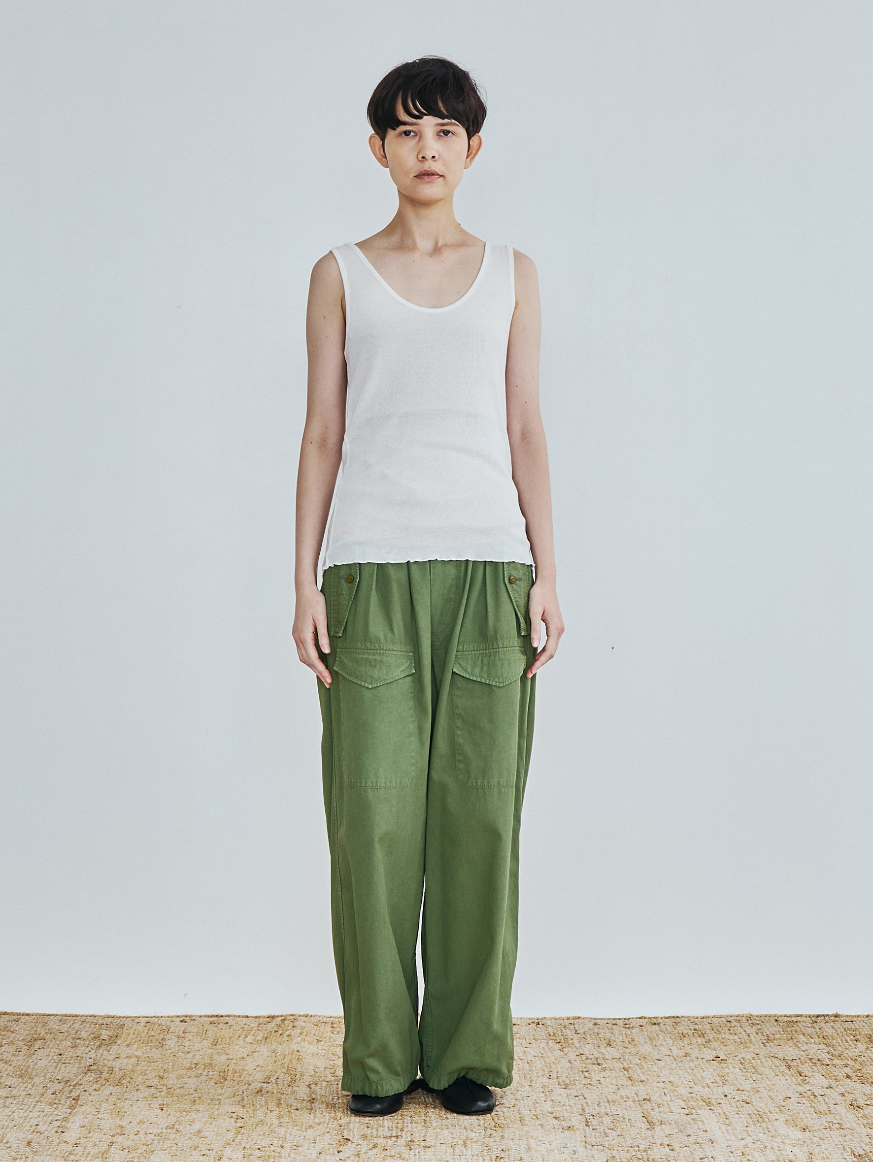 コットンシルク2wayレースタンクトップ  TBFS-182