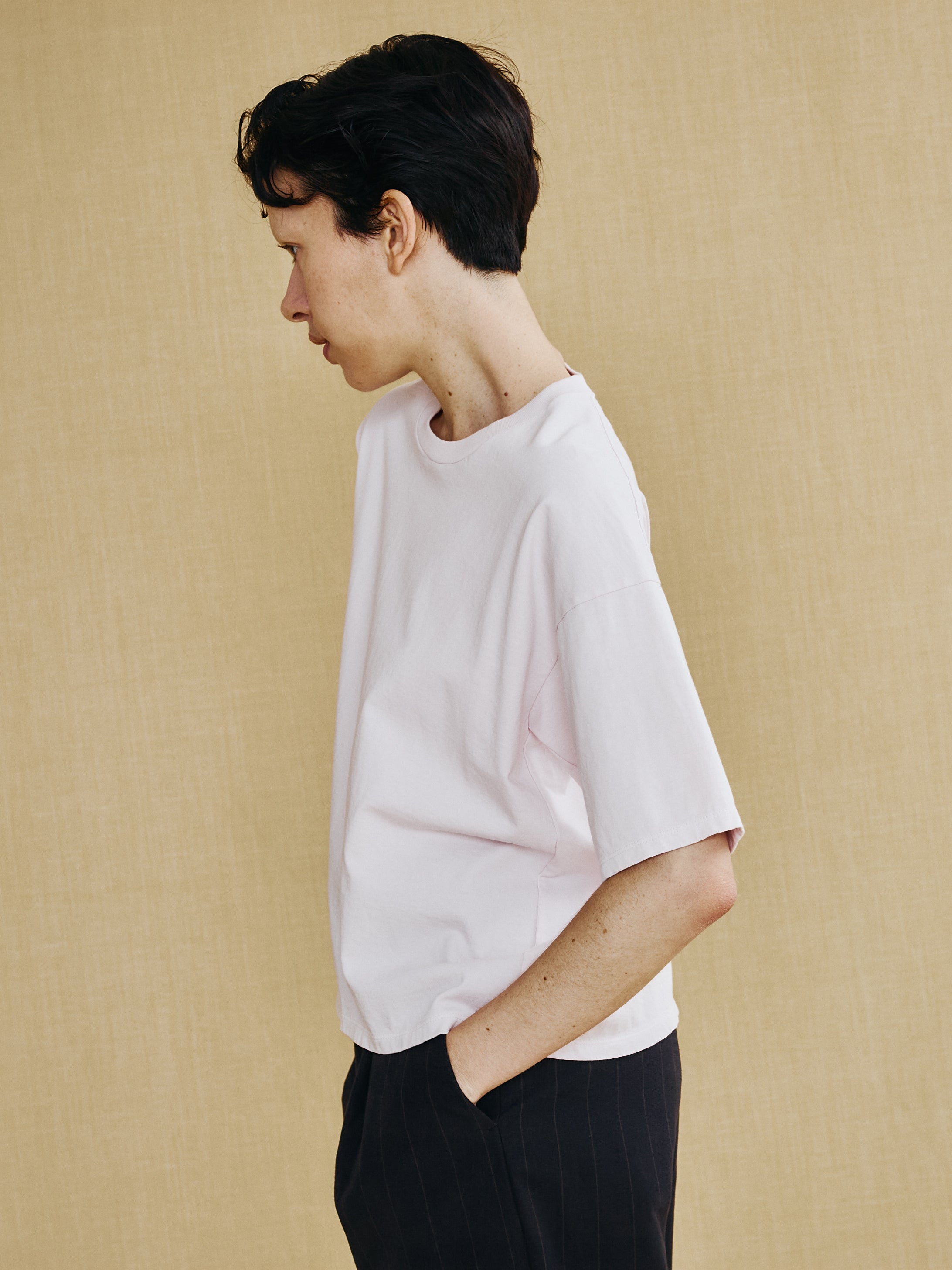 スピック&スパン TICCA 別注 リネン半袖エンブロイダイリーシャツ 24SS 予約商品】エンブロイダリースクエアTシャツ TBFS-191