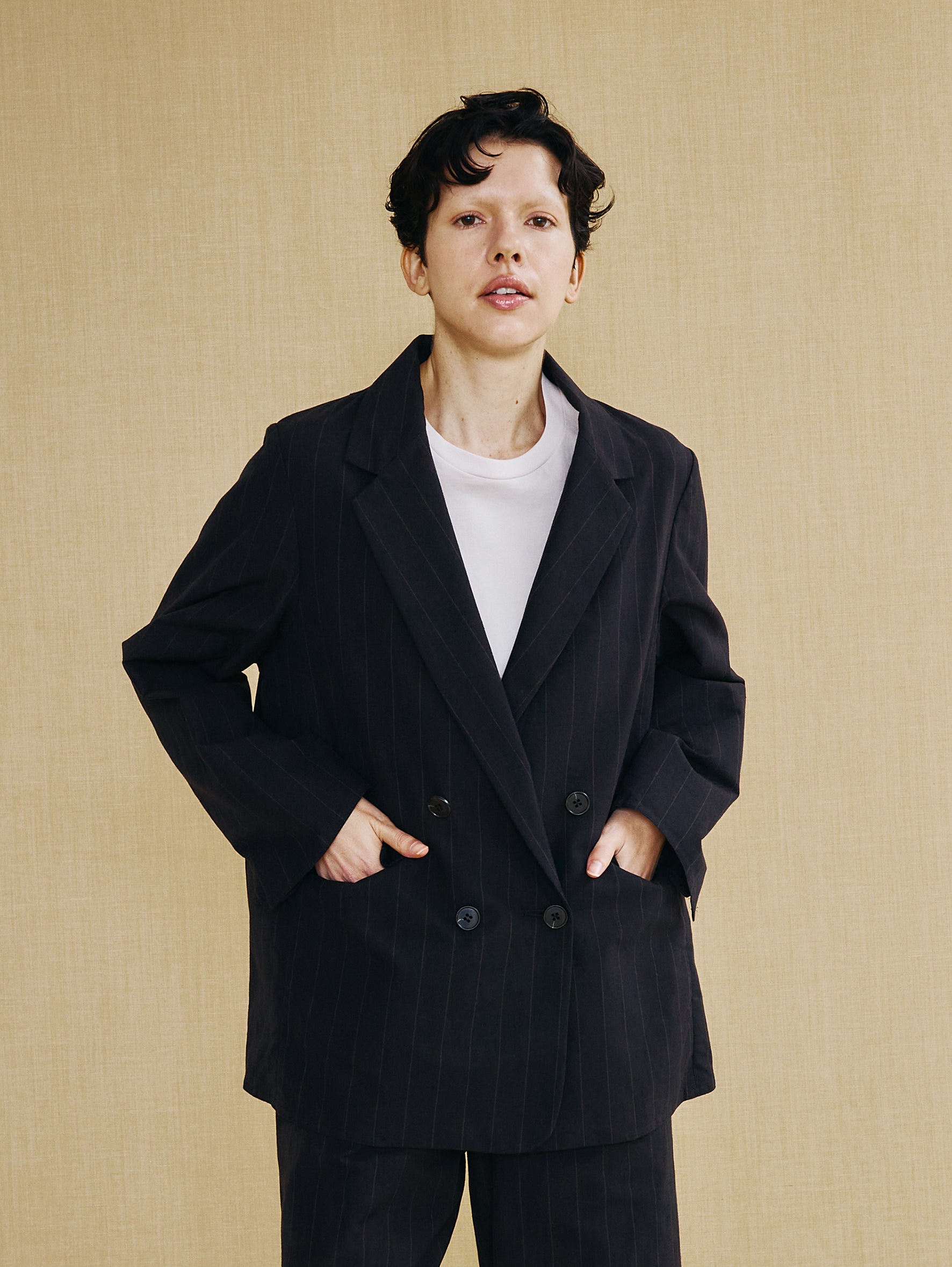 コットンシルクラミーダブルジャケット TBFS-142