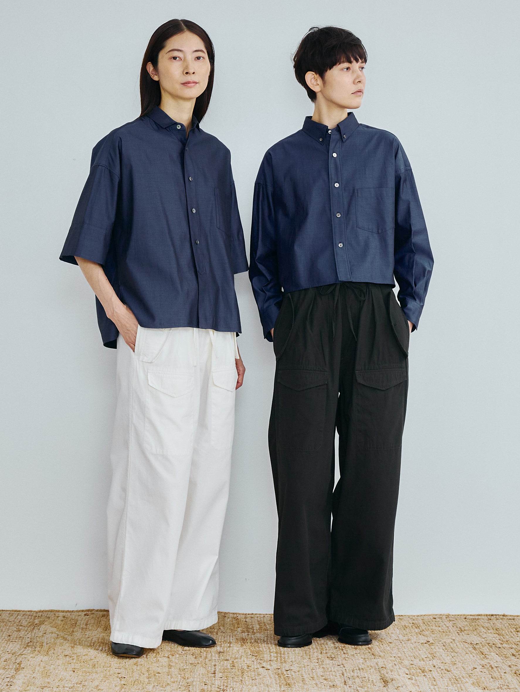 【予約商品】スクエア半袖ダブルカフスシャツ TBFS-003