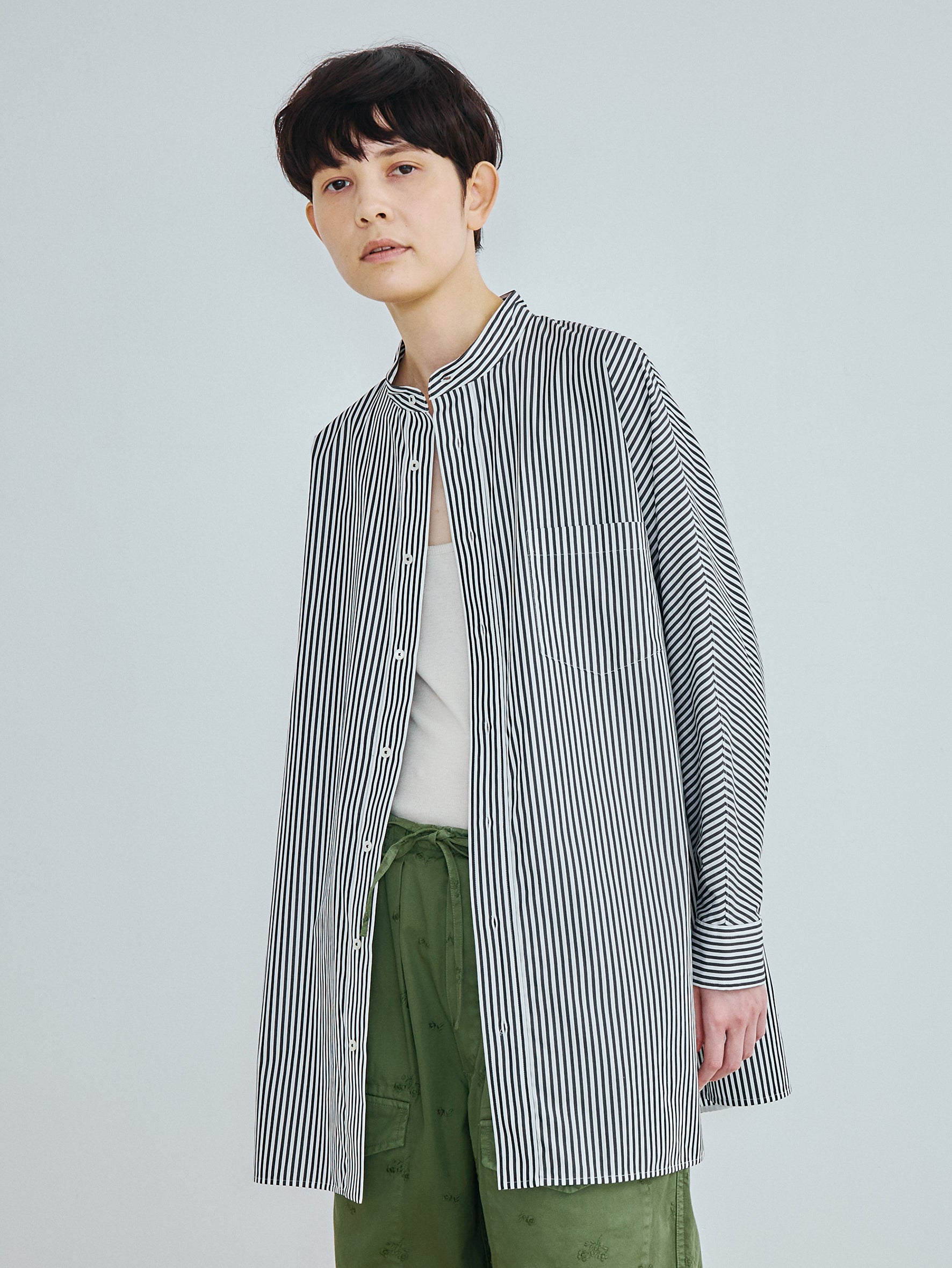 【予約商品】ノーカラーテントシャツ TBFS-005