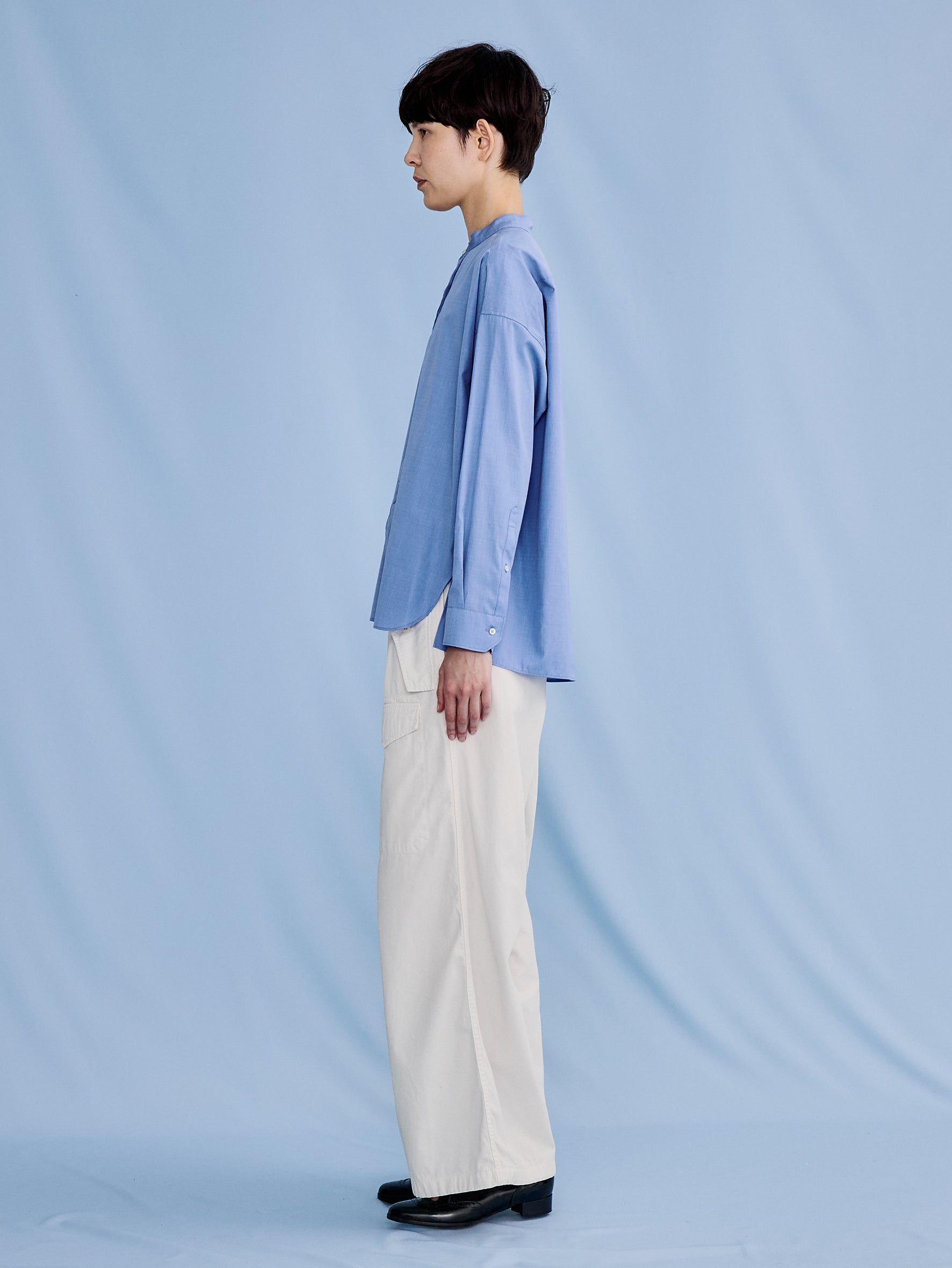 予約商品】ピンタックノーカラーシャツ TBFS-002