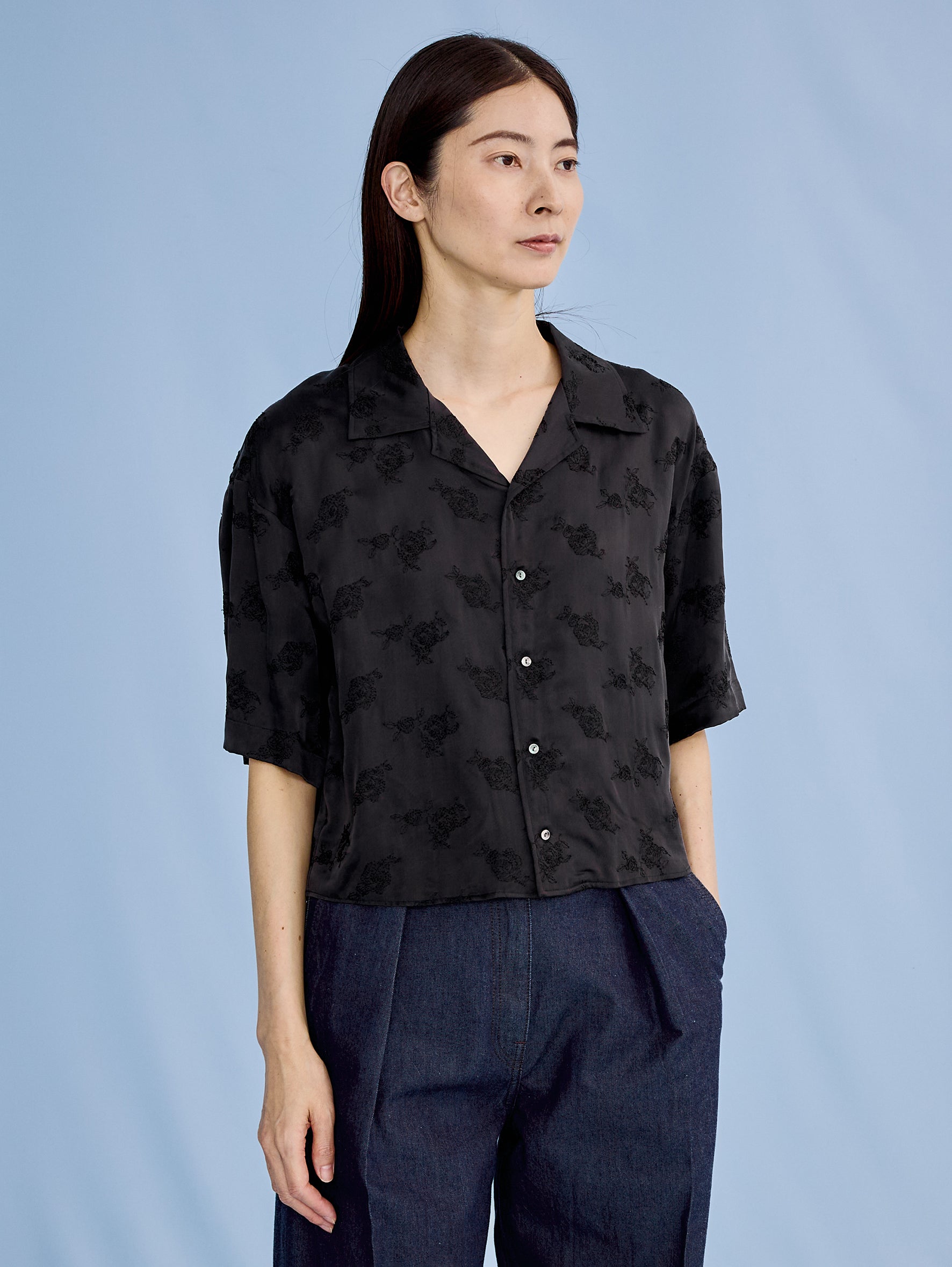 キュプラローズエンブロイダリーシャツ TBFS-102