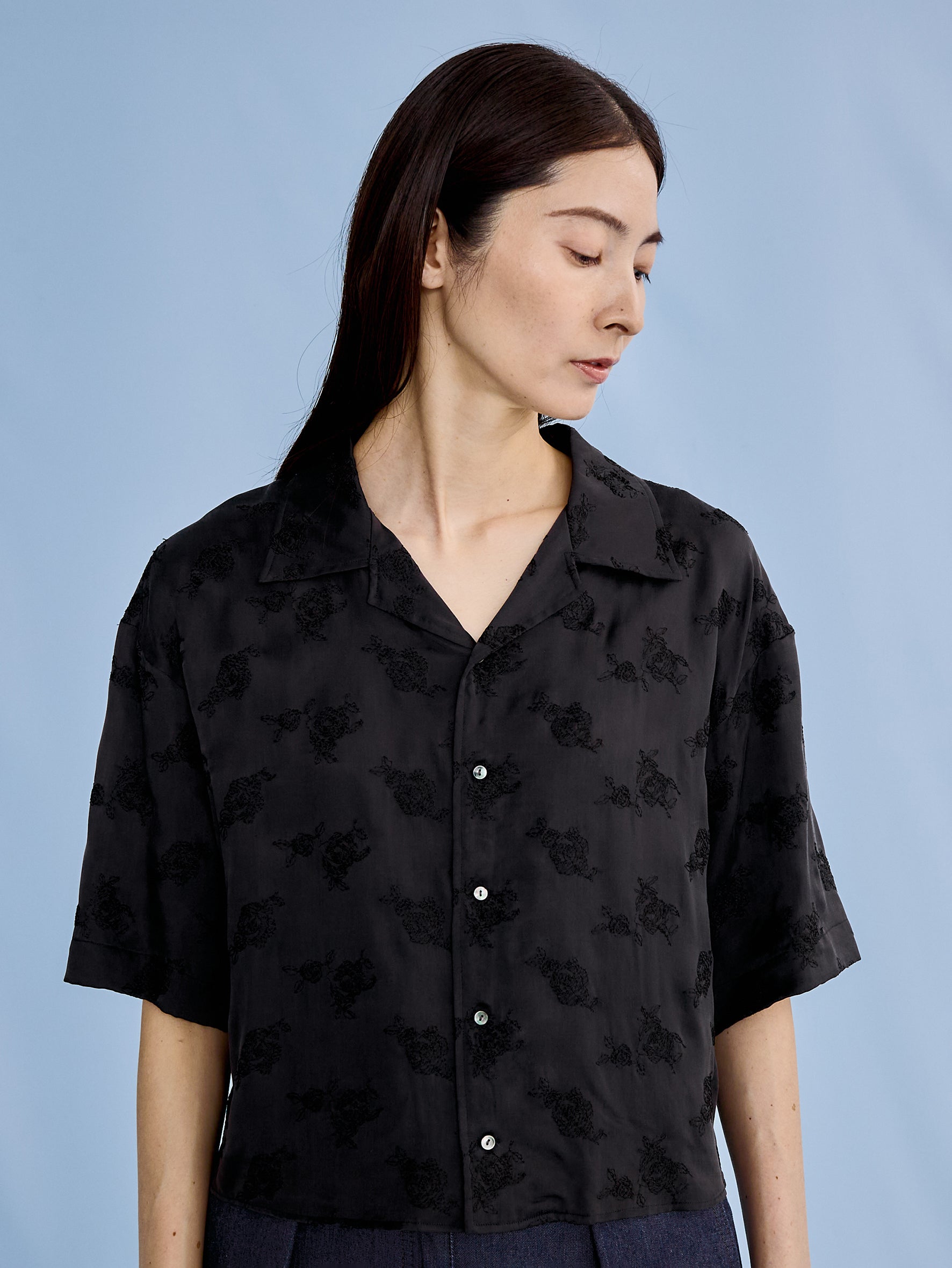 キュプラローズエンブロイダリーシャツ TBFS-102