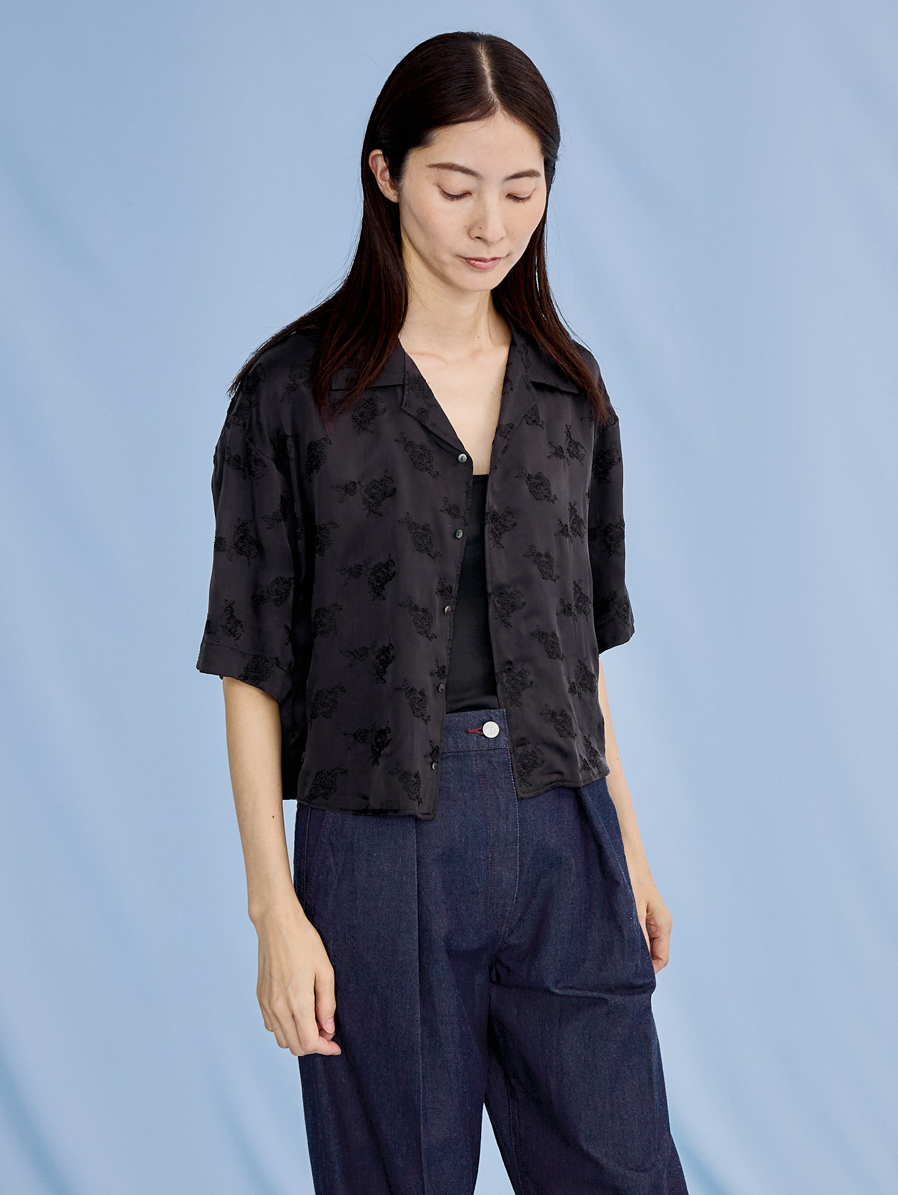 キュプラローズエンブロイダリーシャツ TBFS-102