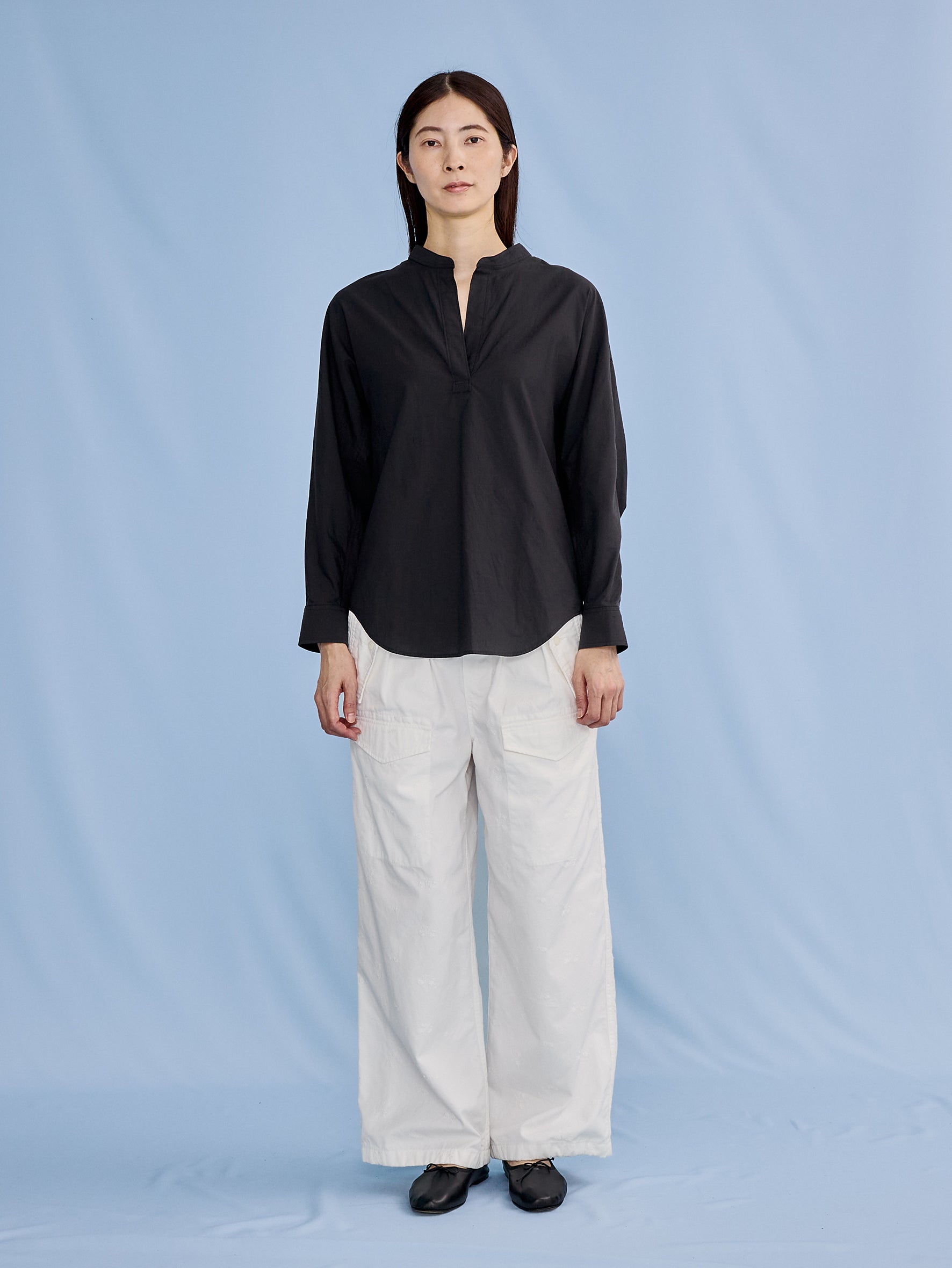 ノーカラースキッパーシャツ TBFS-015