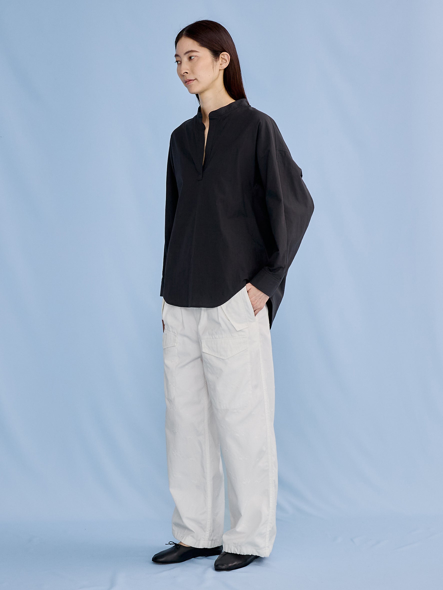 ノーカラースキッパーシャツ TBFS-015