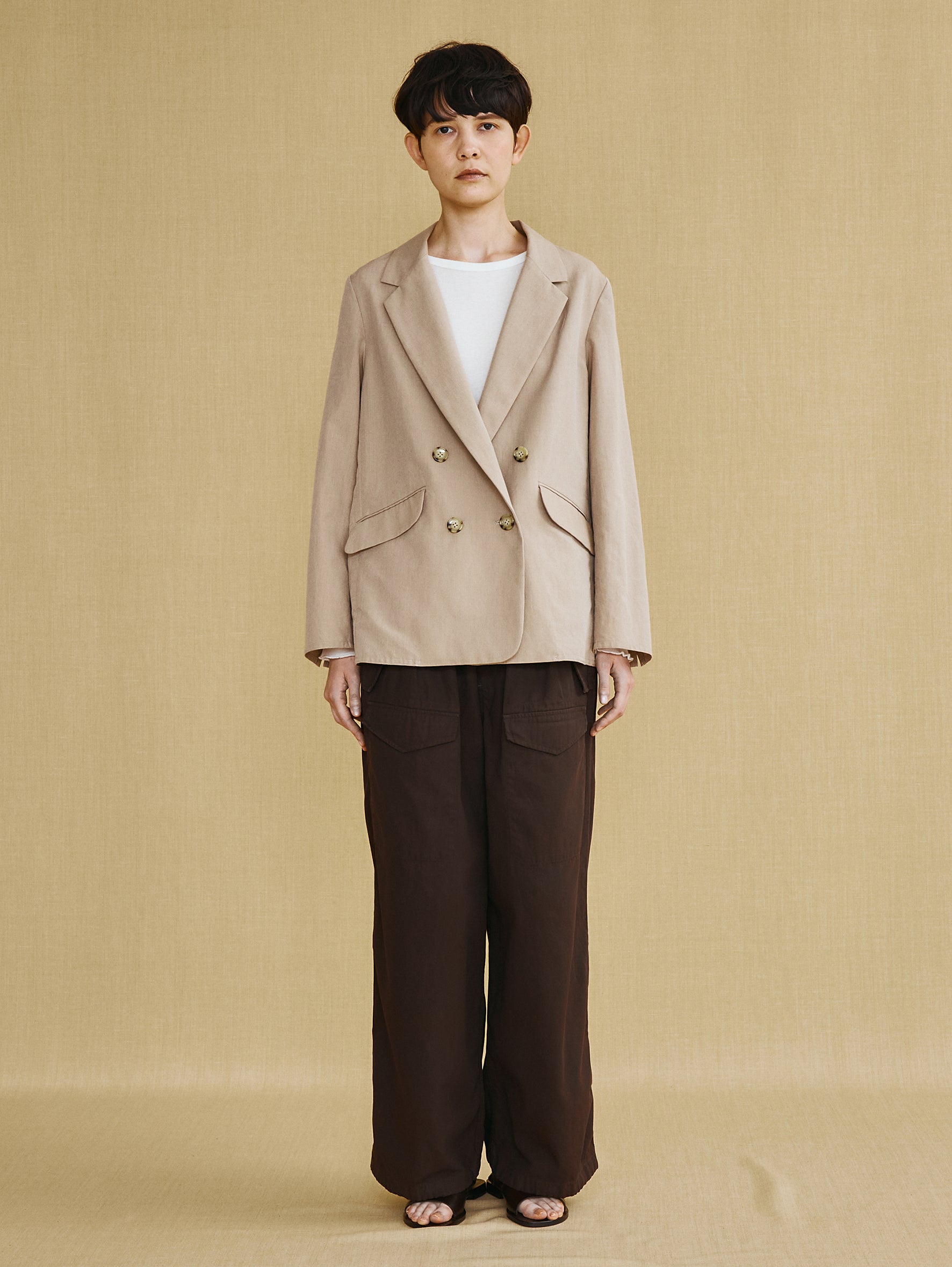 【予約商品】コットンシルクラミーダブルジャケット TBFS-142