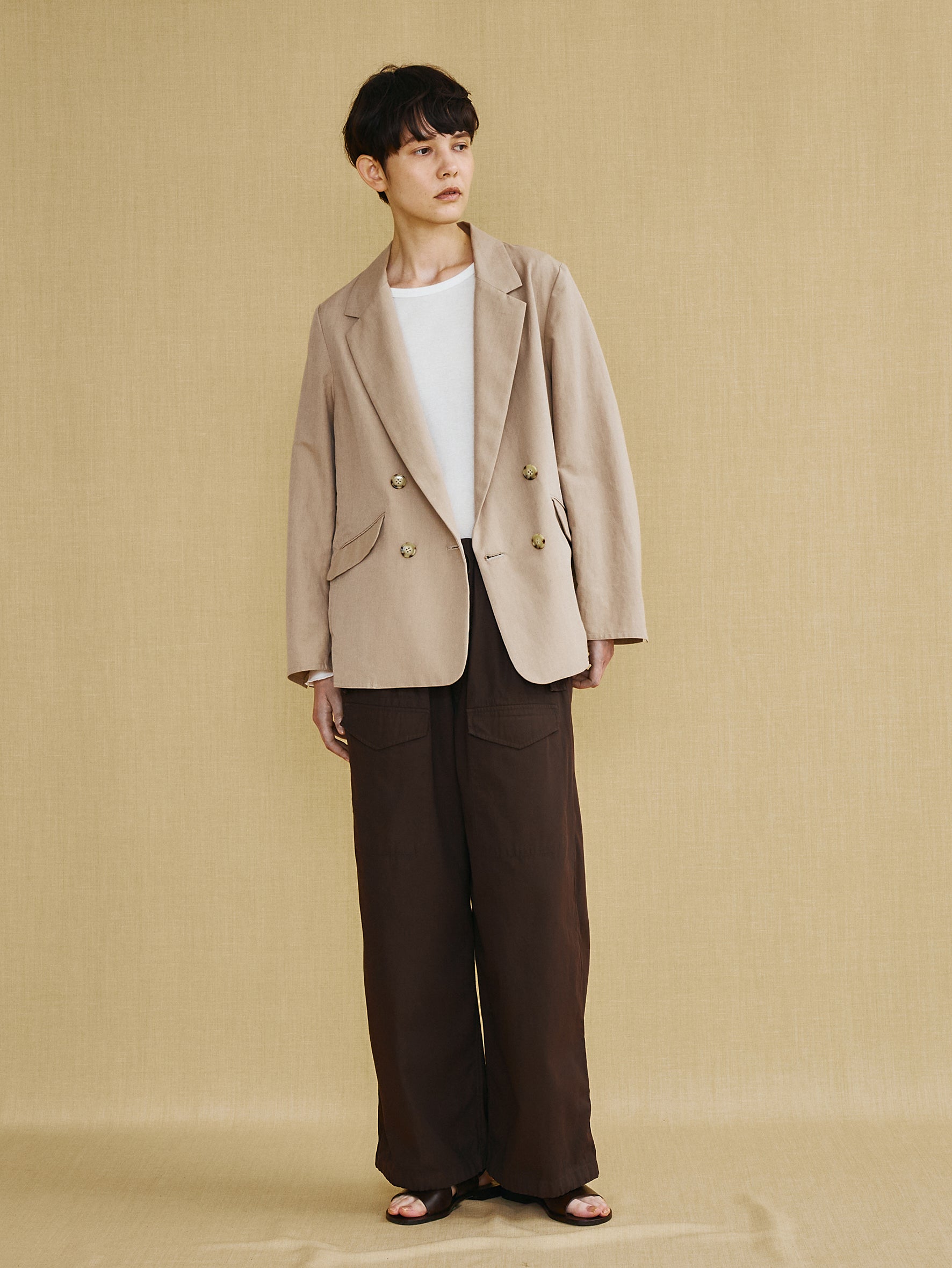 【予約商品】コットンシルクラミーダブルジャケット TBFS-142