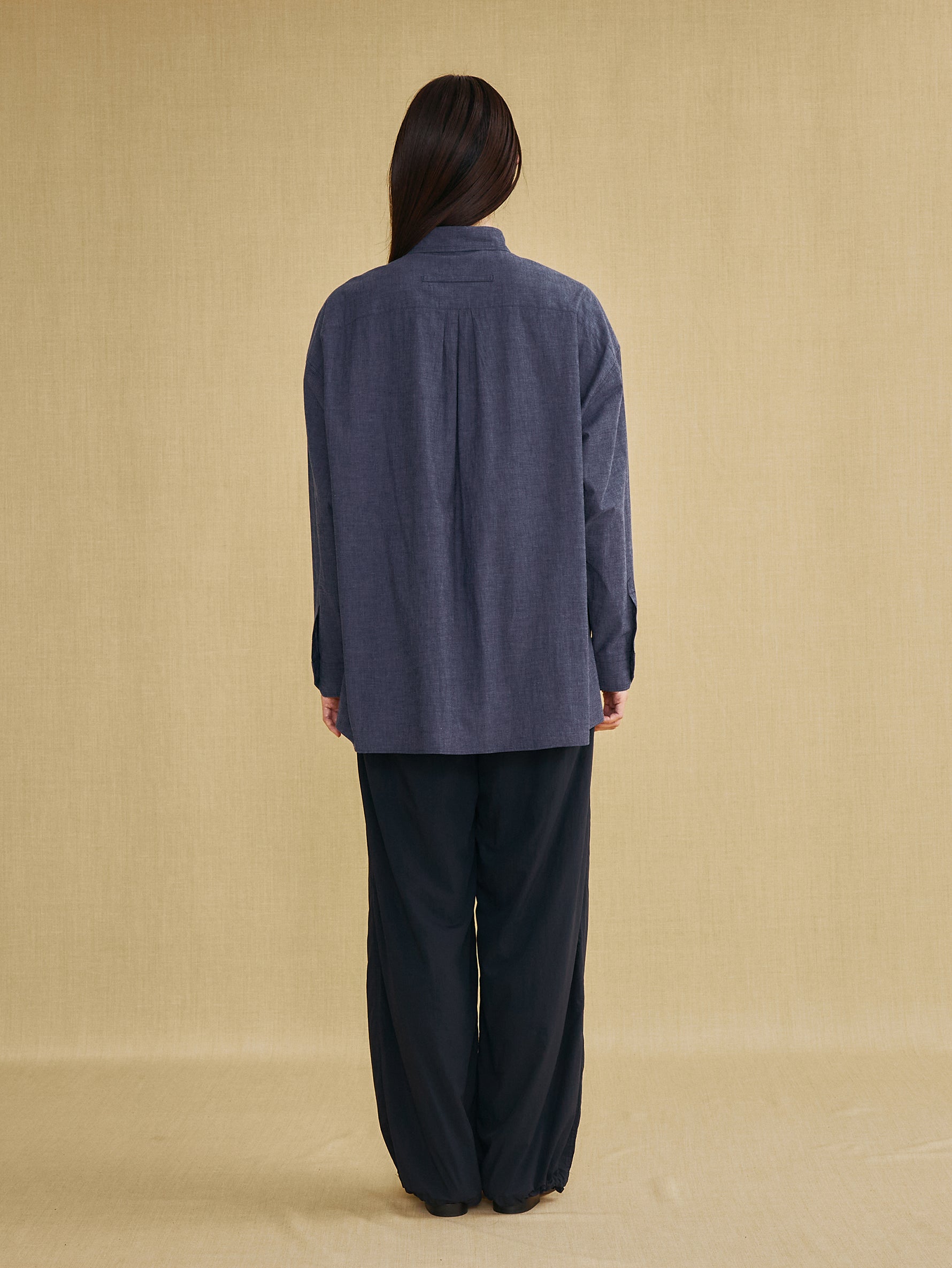 【予約商品】ニアデニムWポケットスクエアビッグシャツuni TBFS-022