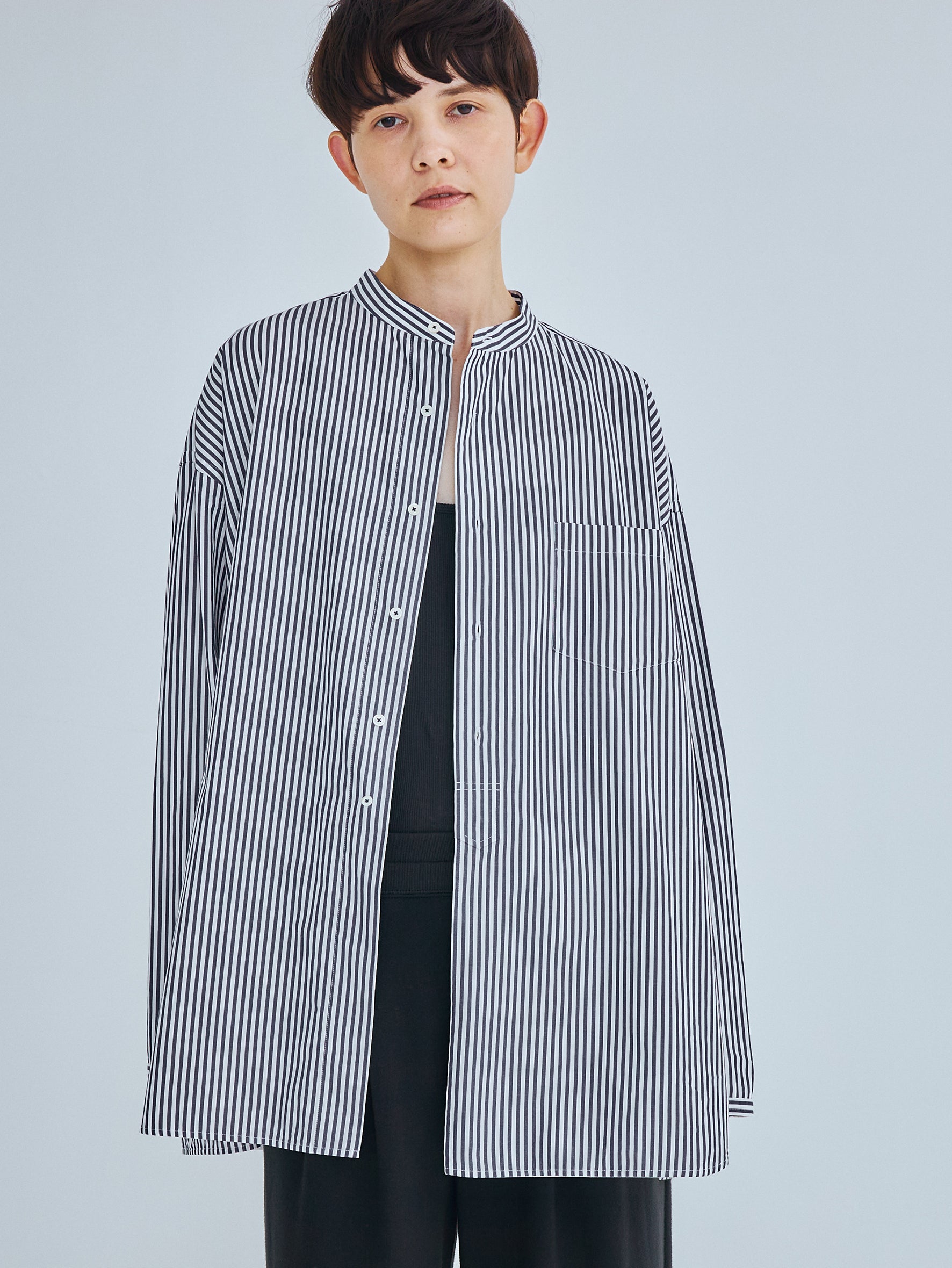 ノーカラースクエアビッグシャツuni TBFS-013