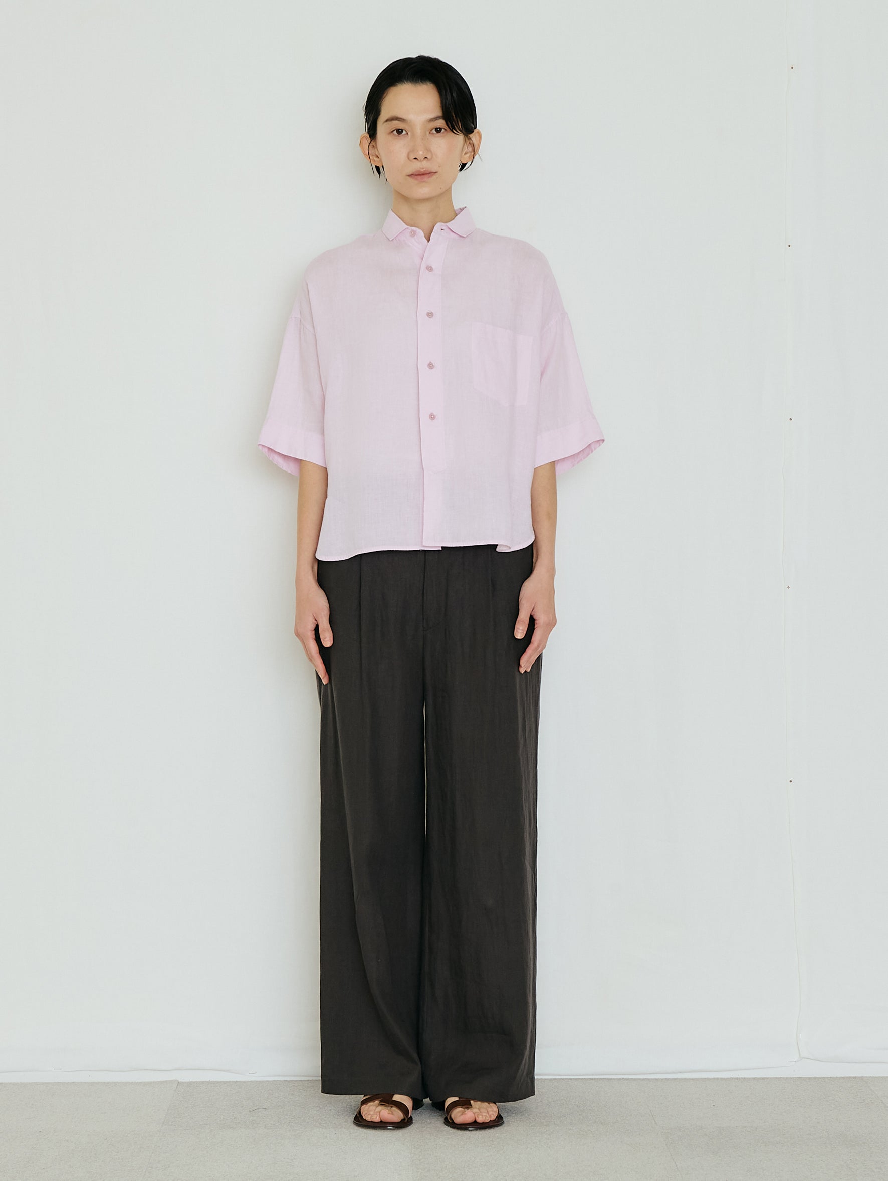 【予約商品】リネン半袖シャツ TBFS-404