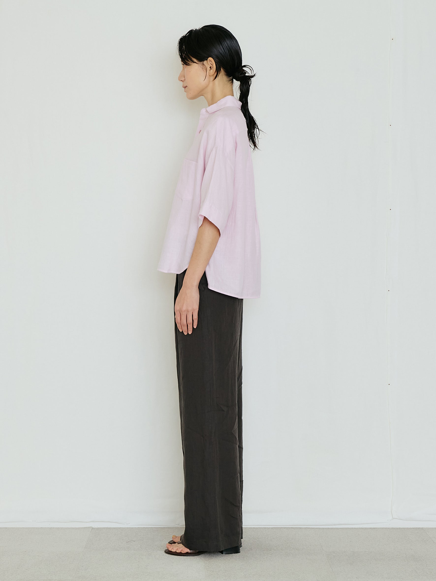 【予約商品】リネン半袖シャツ TBFS-404