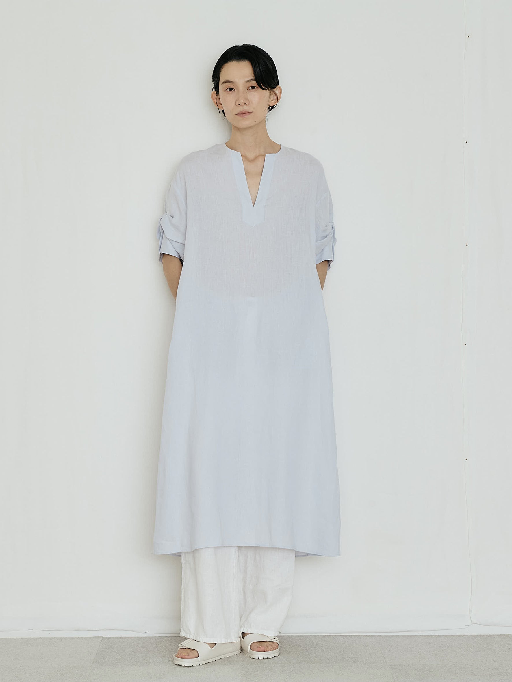 【予約商品】リネンツイストスリーブワンピース TBFS-405