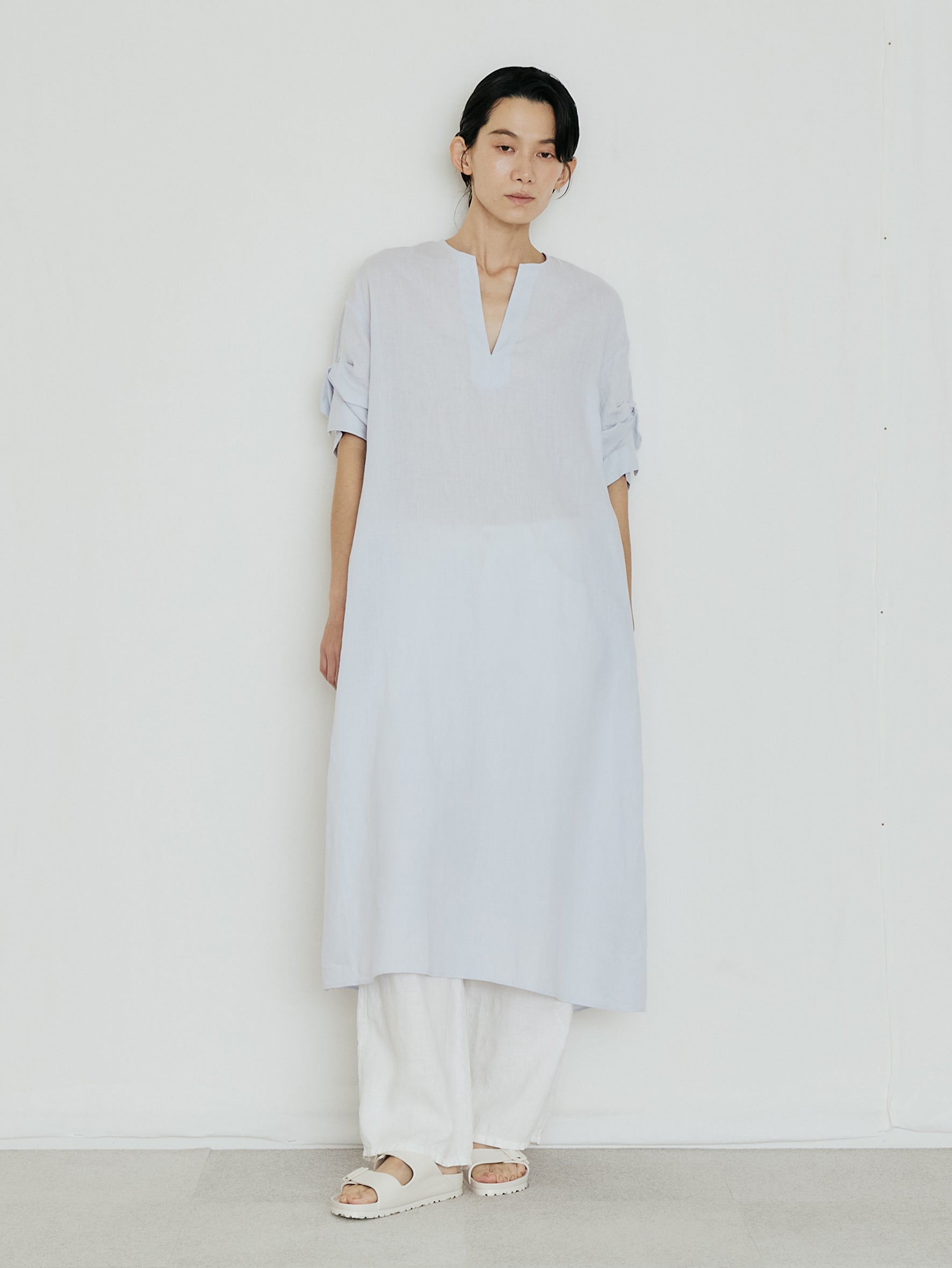 【予約商品】リネンツイストスリーブワンピース TBFS-405