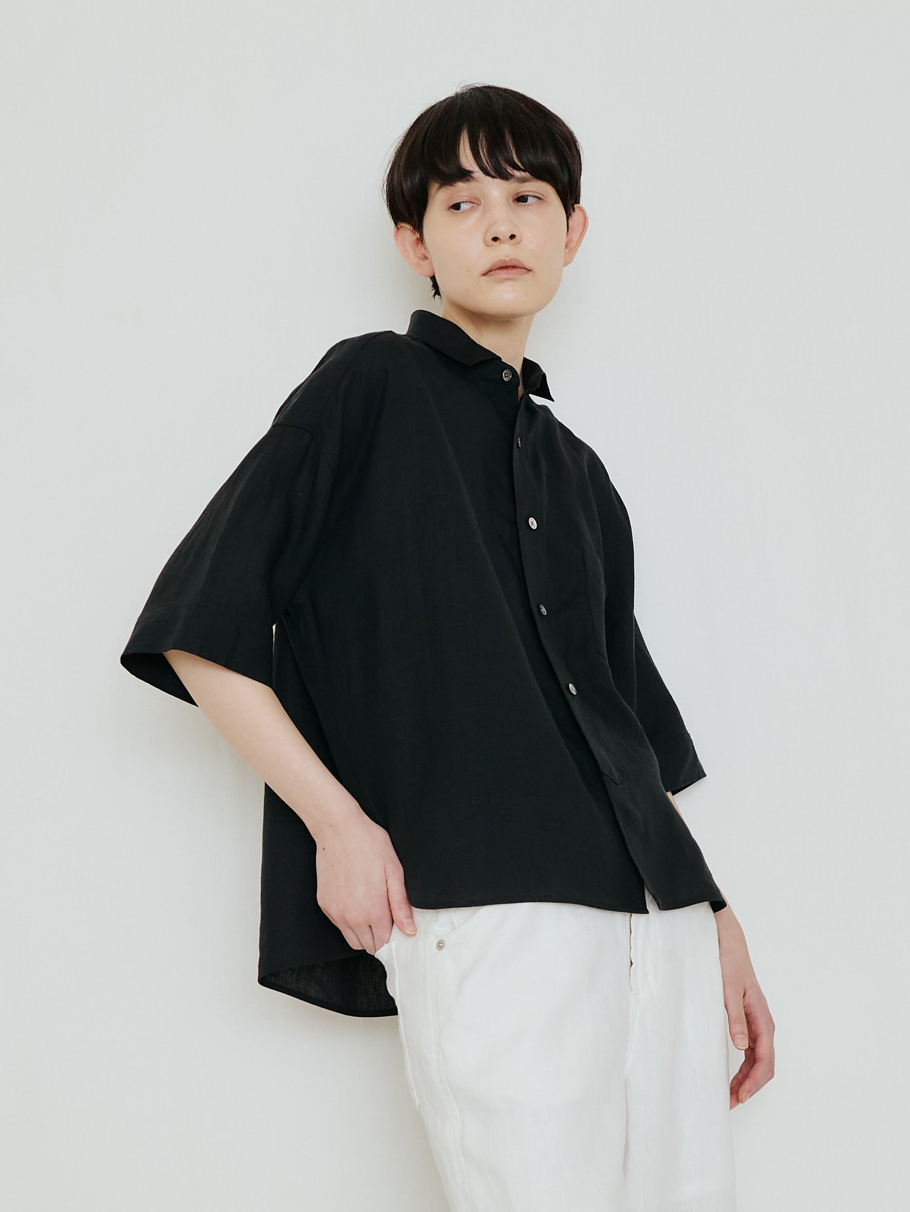 予約商品】リネン半袖シャツ TBFS-404