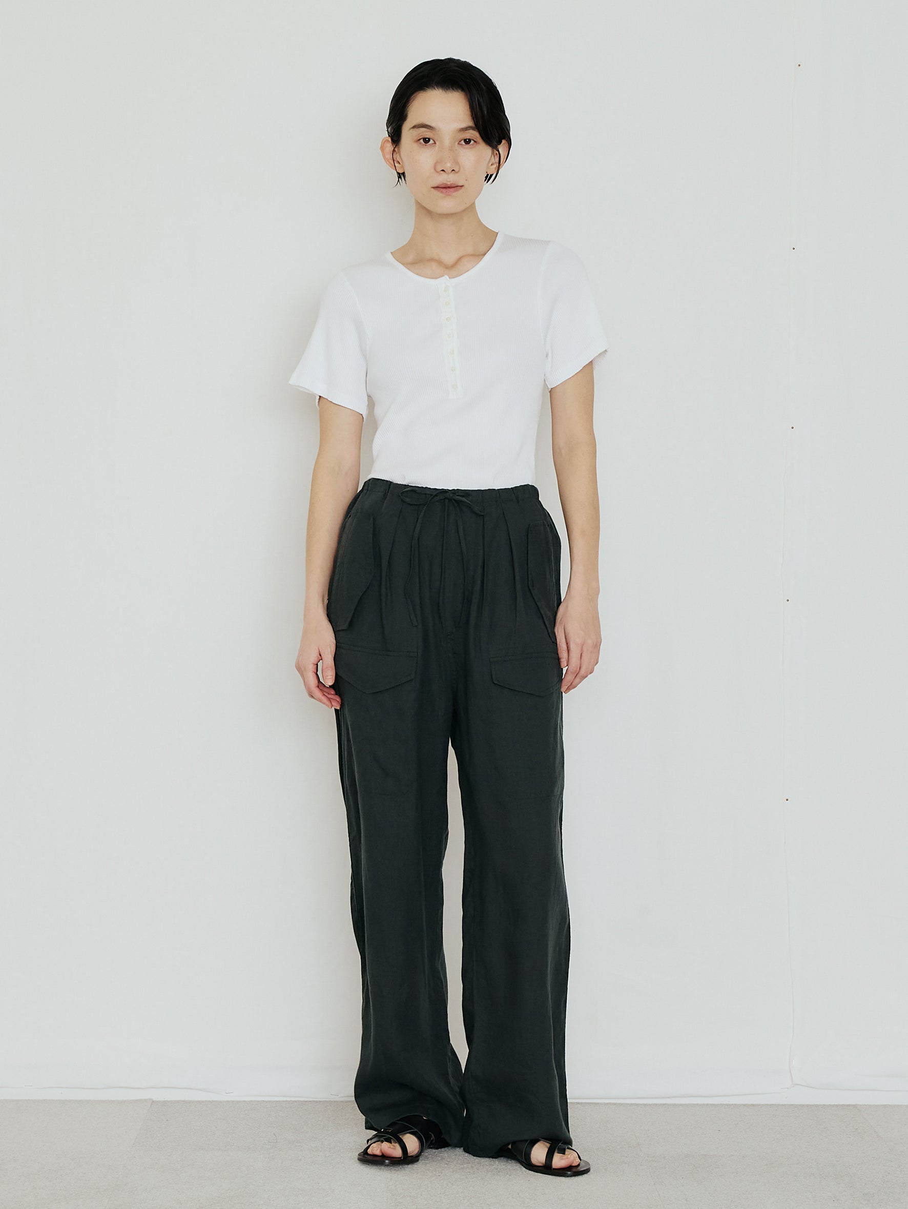 【予約商品】スーピマテレコヘンリーネック半袖PO TBFS-463