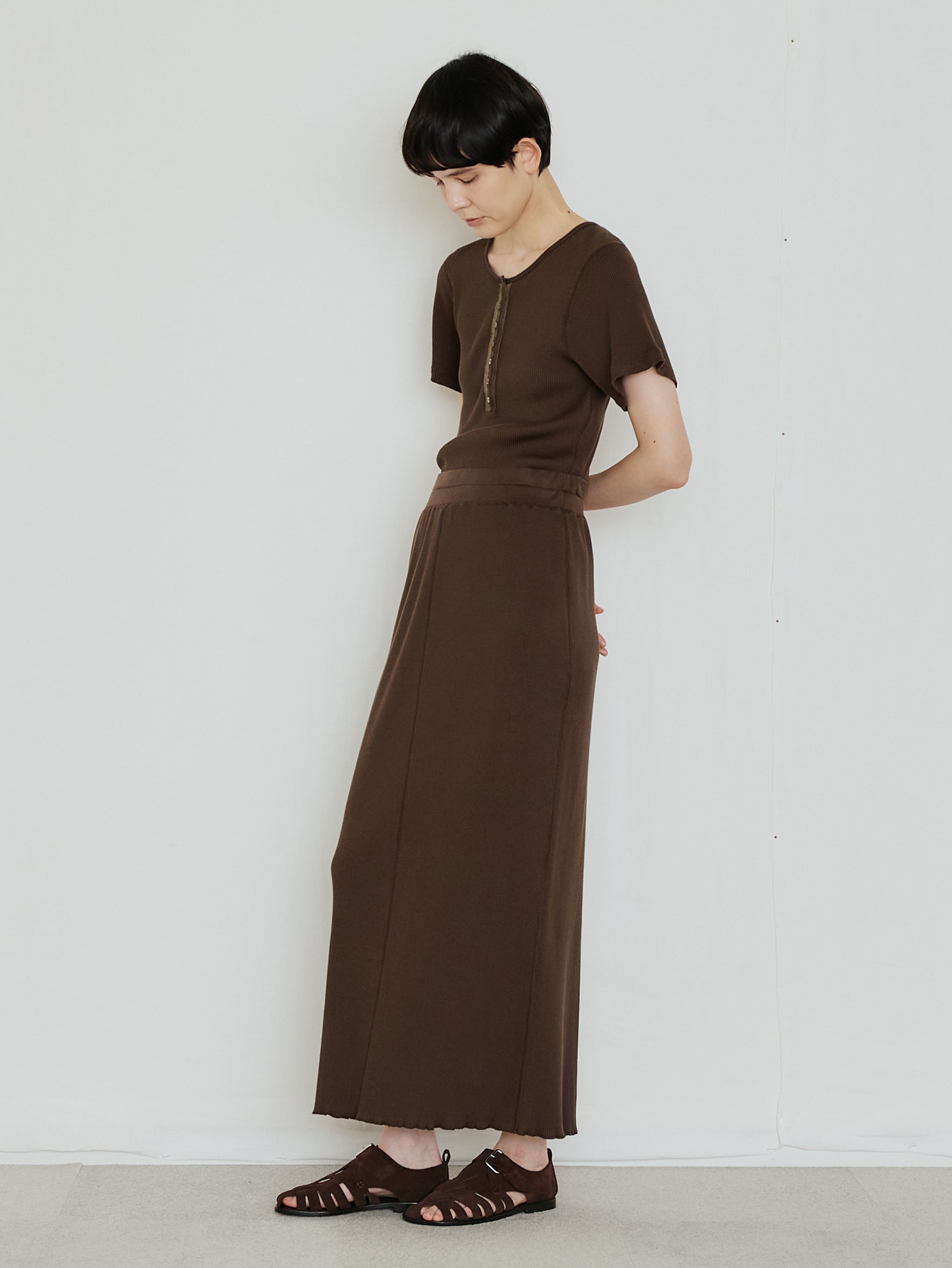 【予約商品】スーピマテレコヘンリーネック半袖PO TBFS-463