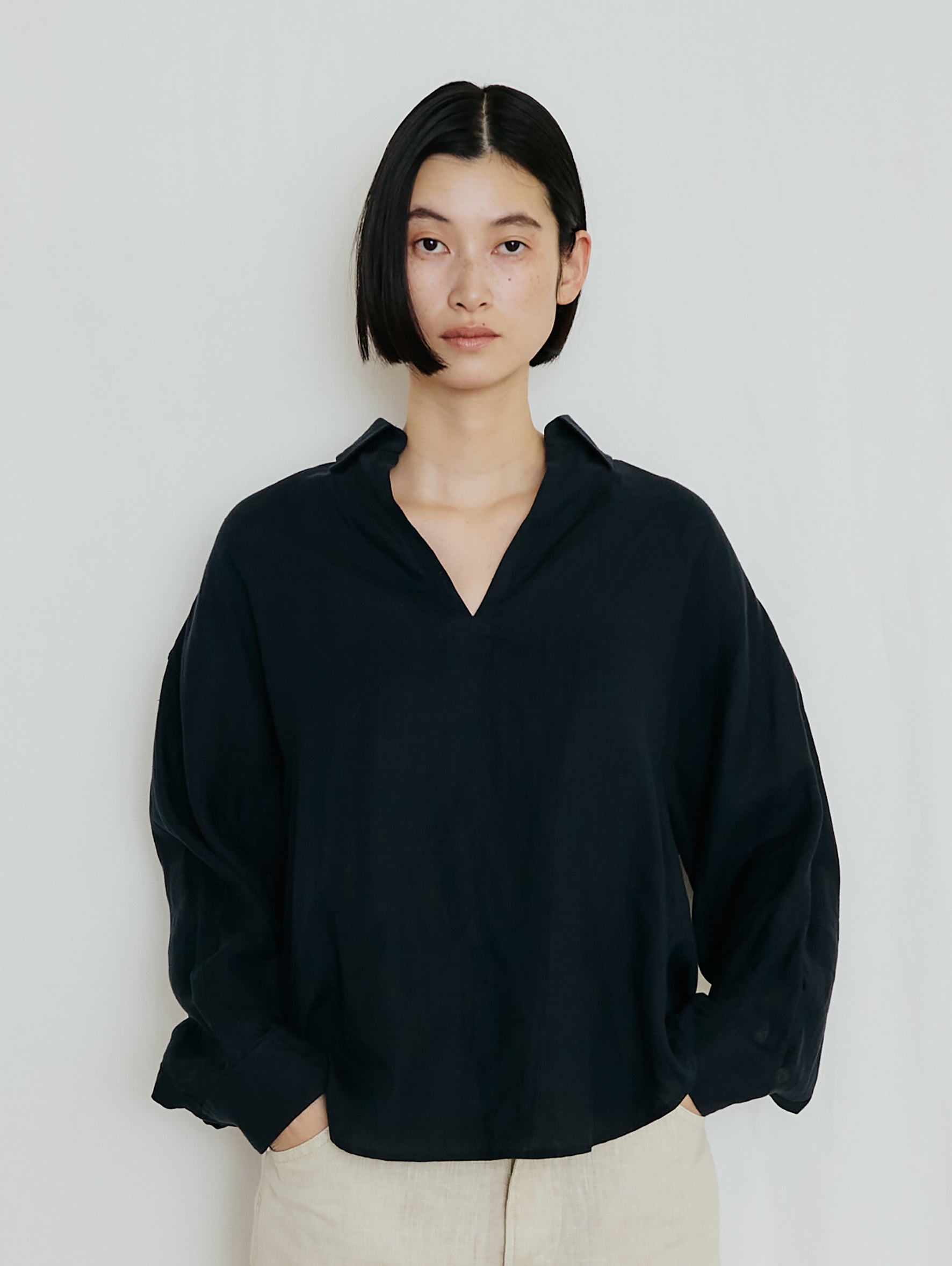 【予約商品】リネンスキッパーシャツ TBFS-408