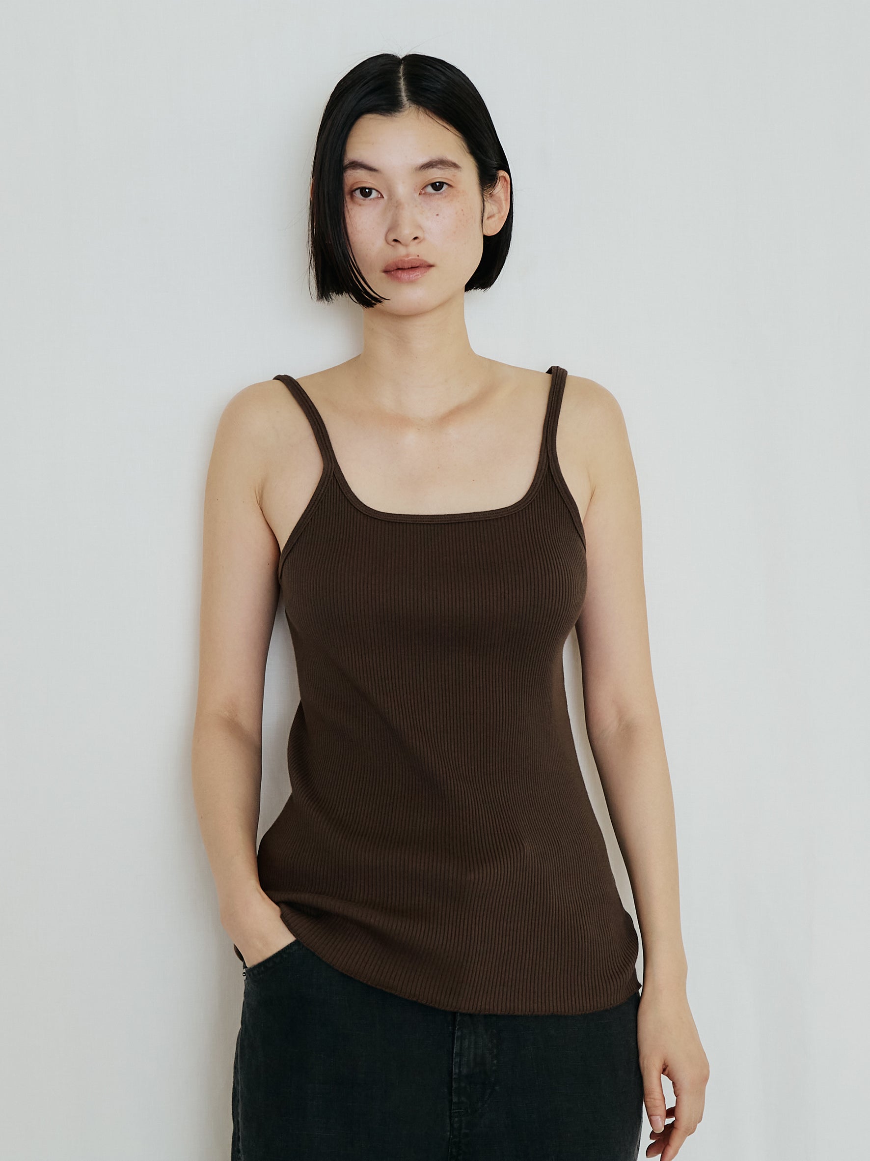 【予約商品】スーピマテレコスクエアキャミソール TBFS-461