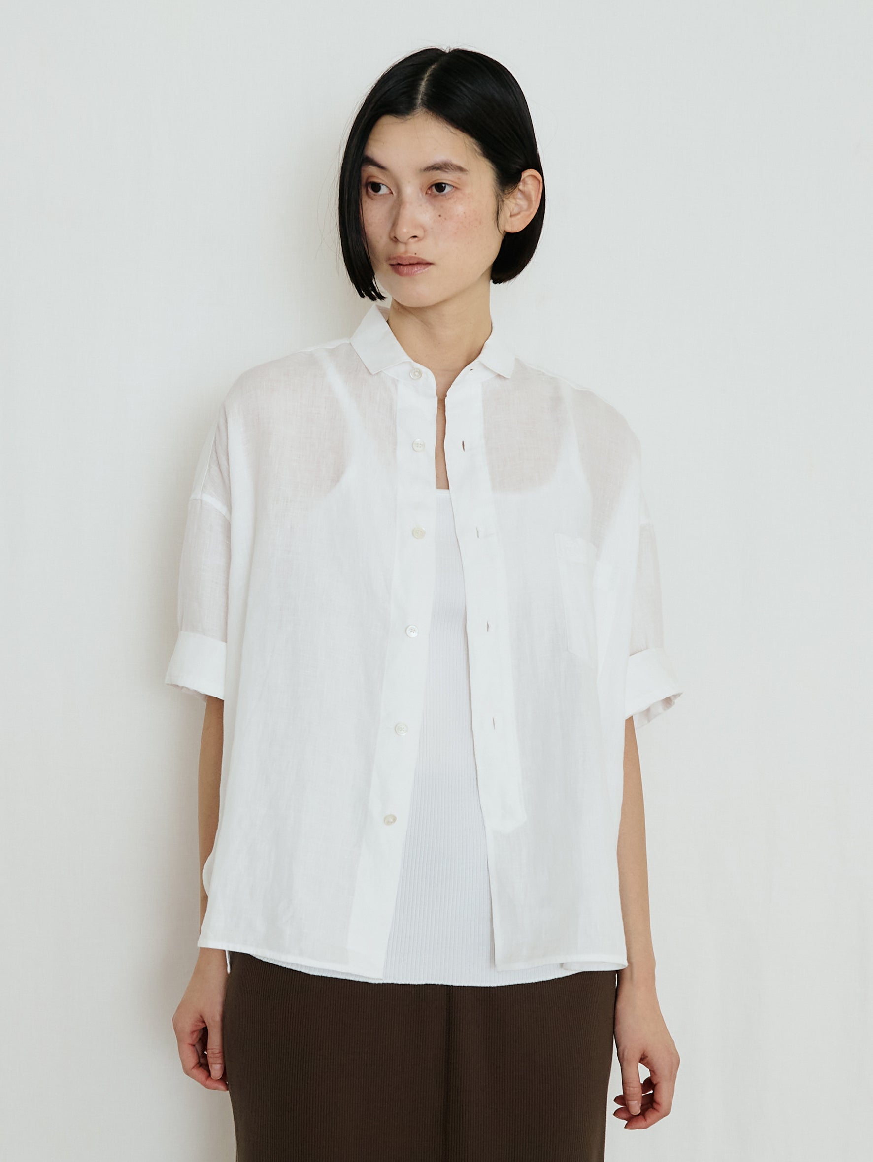 【予約商品】リネン半袖シャツ TBFS-404